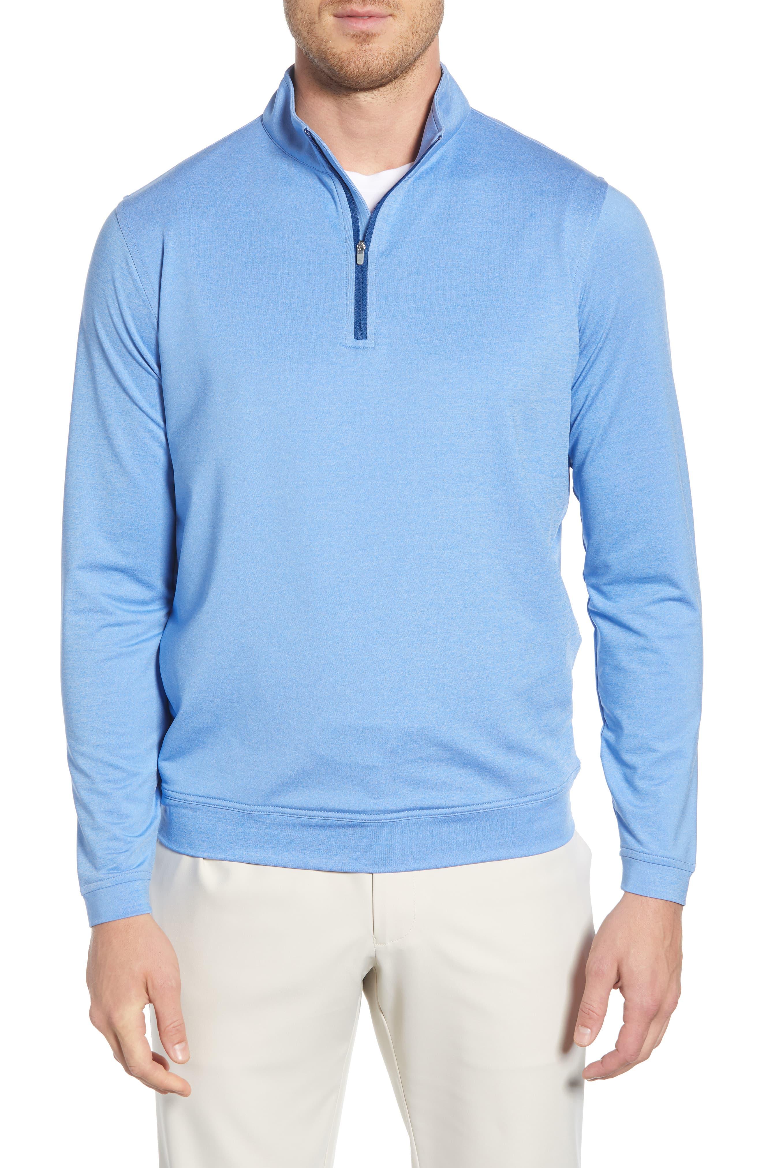 Peter Millar Perth Quarter Zip Performance Pullover in Blue for Men - Lyst