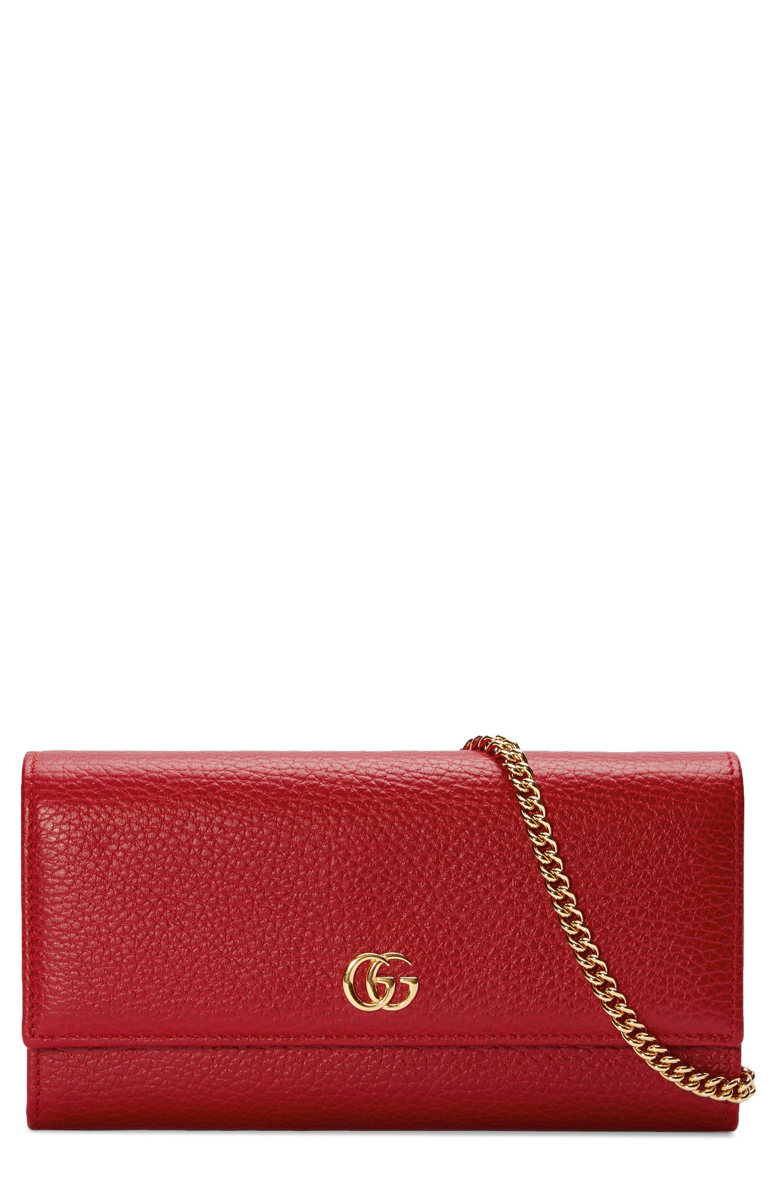 Gucci Petite Marmont Wallet On Chain in Red - Save 3% - Lyst