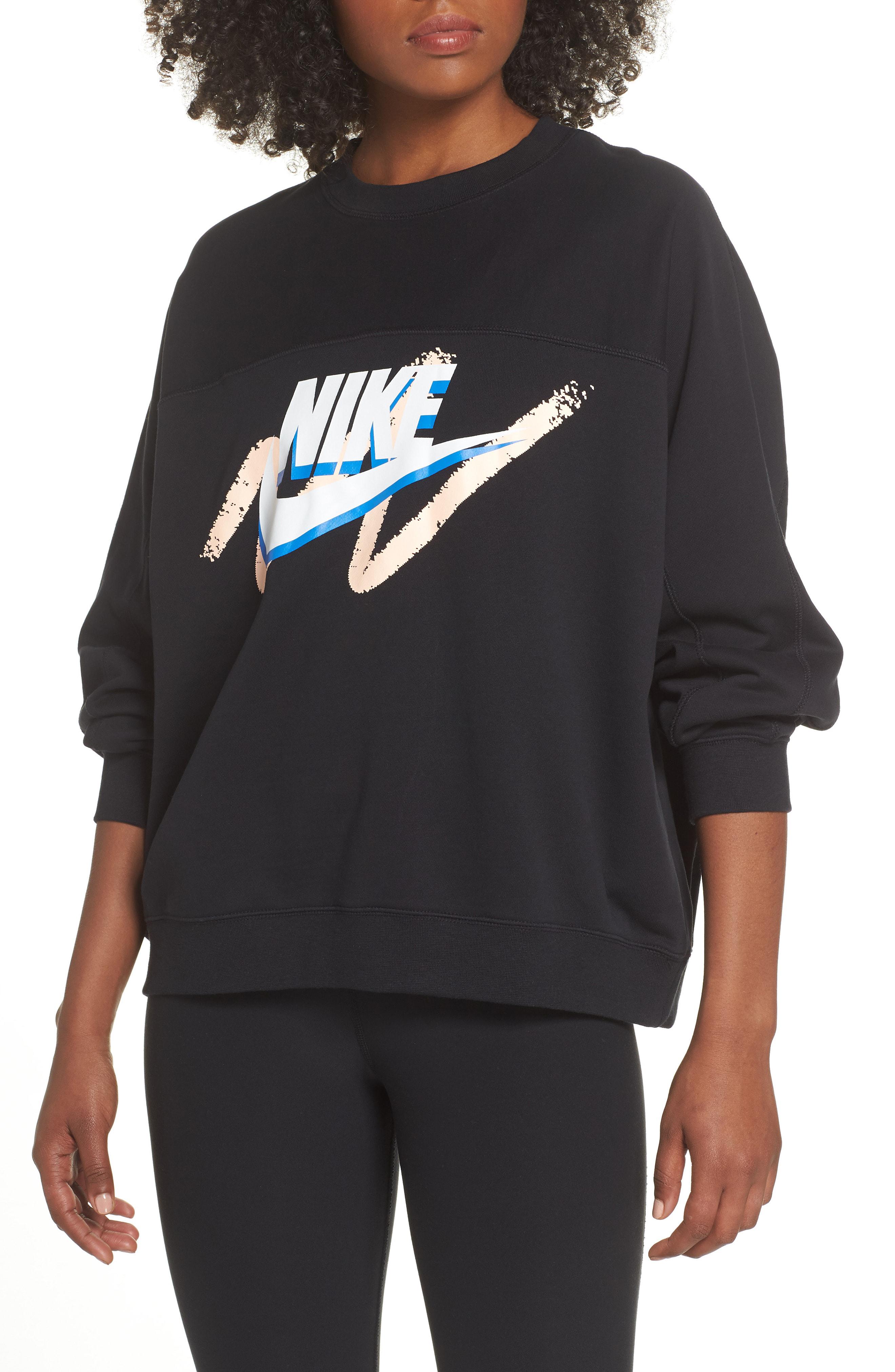 nike archive black scribble logo sweatshirt