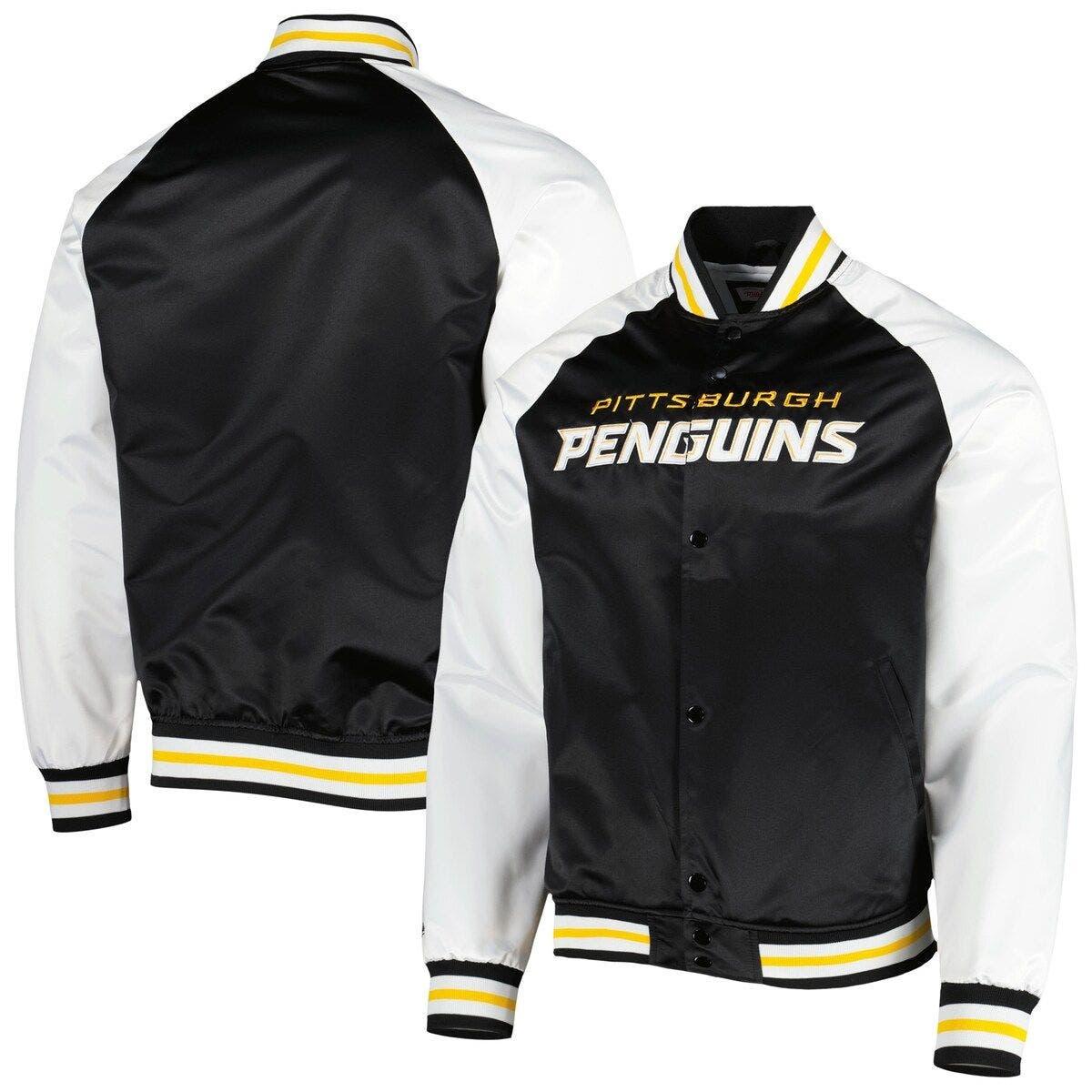 Mitchell & Ness /white Pittsburgh Penguins Primetime Raglan Satin Full