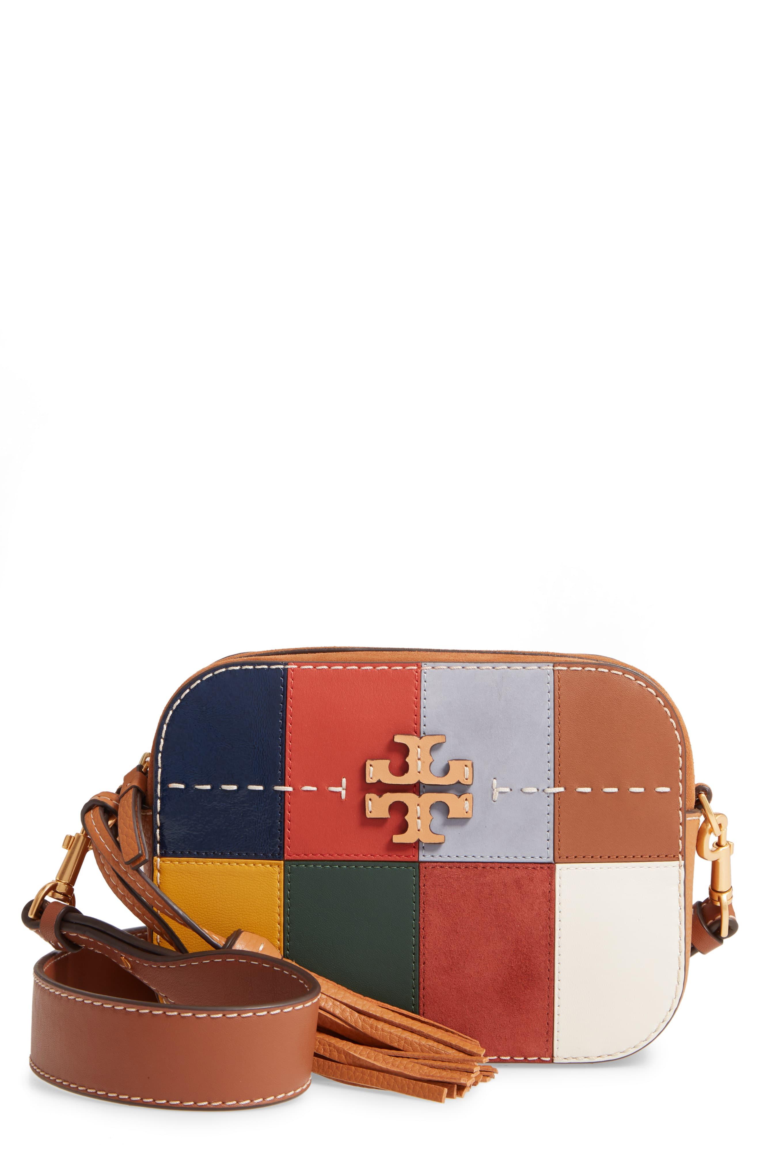 Tory Burch Mcgraw Patchwork Medium Leather Camera Bag Lyst