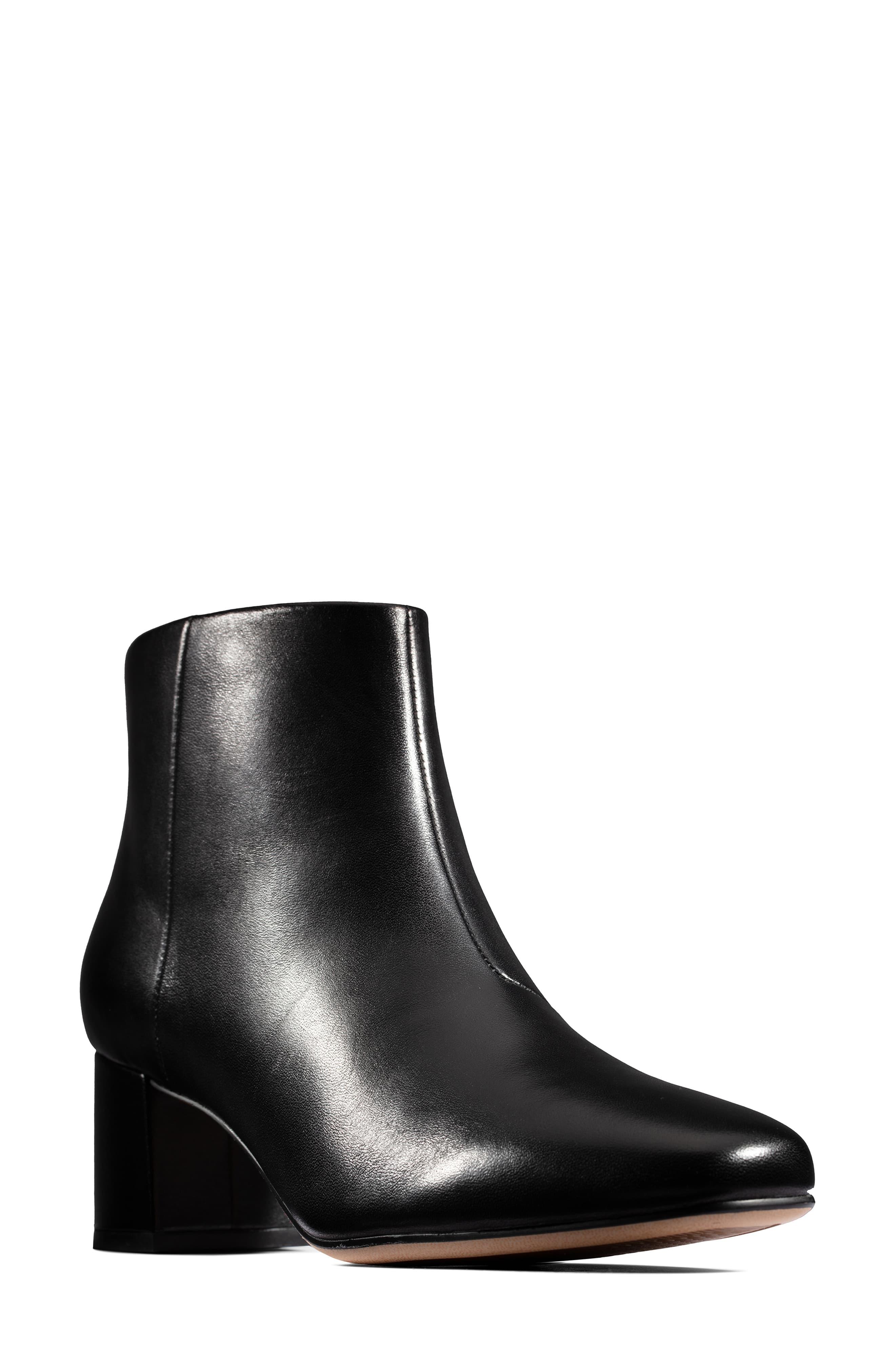 clarks sheer flora block heel boot