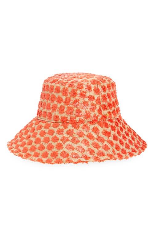 Lele Sadoughi Multicolor Raffia Bucket Hat Lele Sadoughi Evil Eye Embroidered Raffia Bucket Hat | Shopbop main image 3