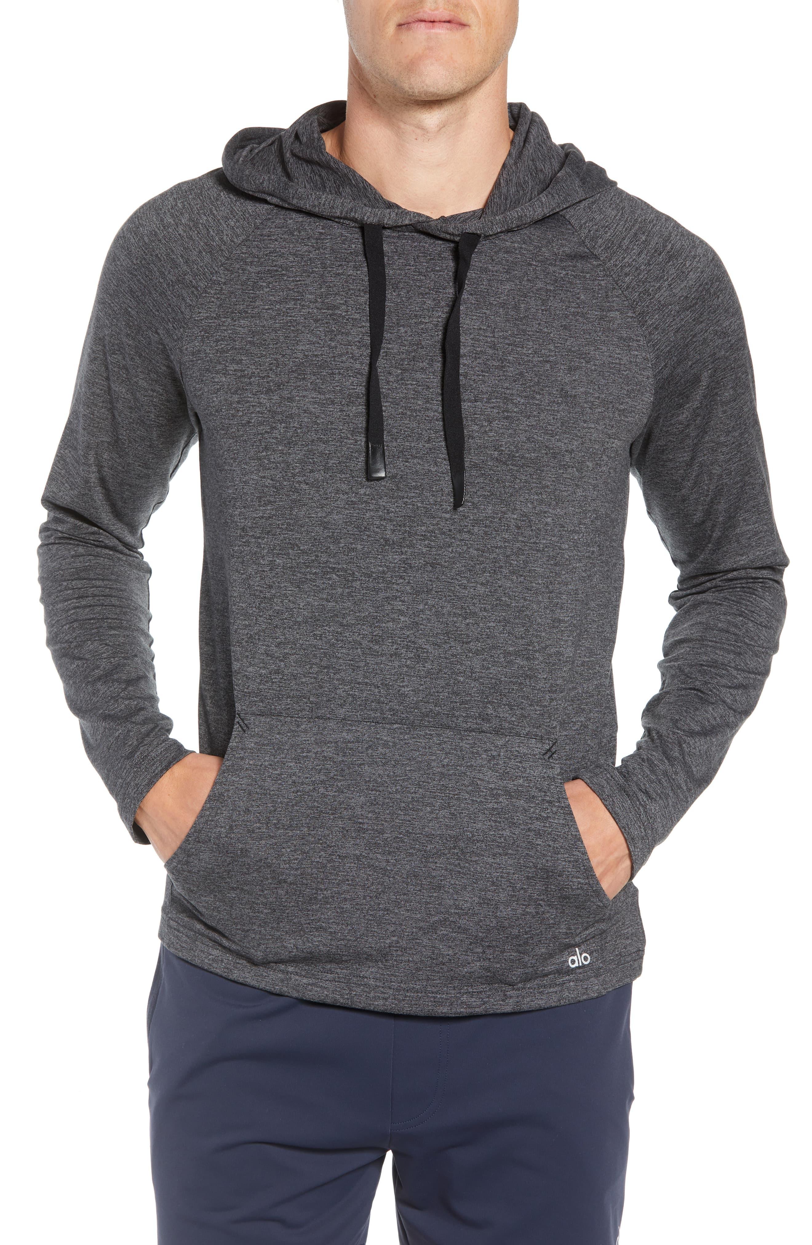 Alo Yoga Conquer Hoodie in Graphite Marl (Gray) for Men Lyst