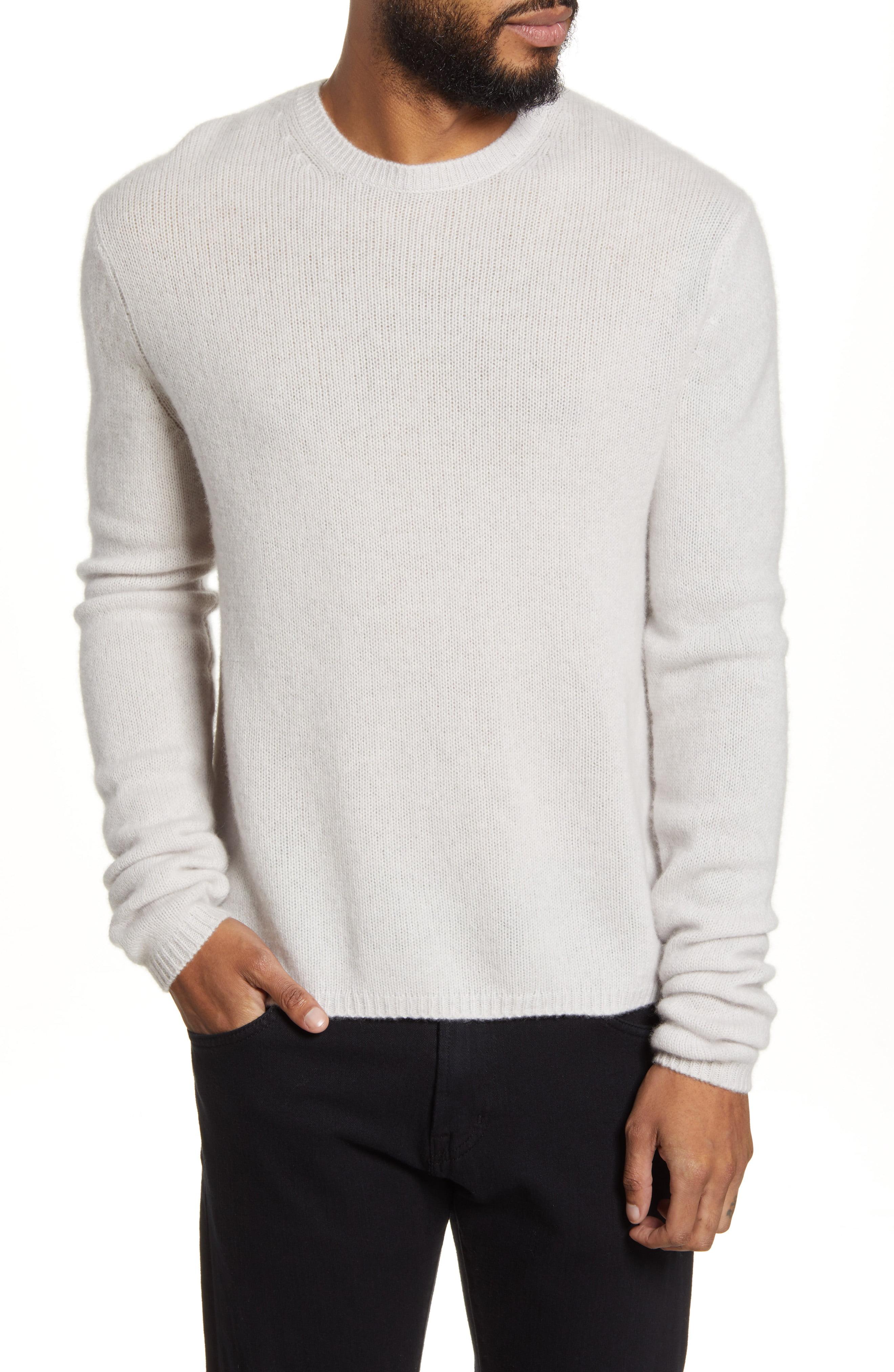 Vince Slim Fit Crewneck Cashmere Sweater in Heather White (White) for ...