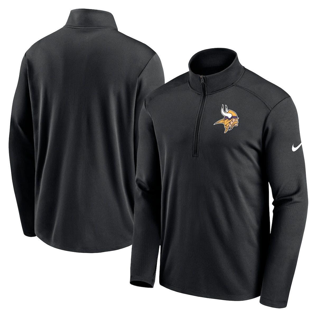 Nike Minnesota Vikings Logo Pacer Performance Half-zip Jacket At