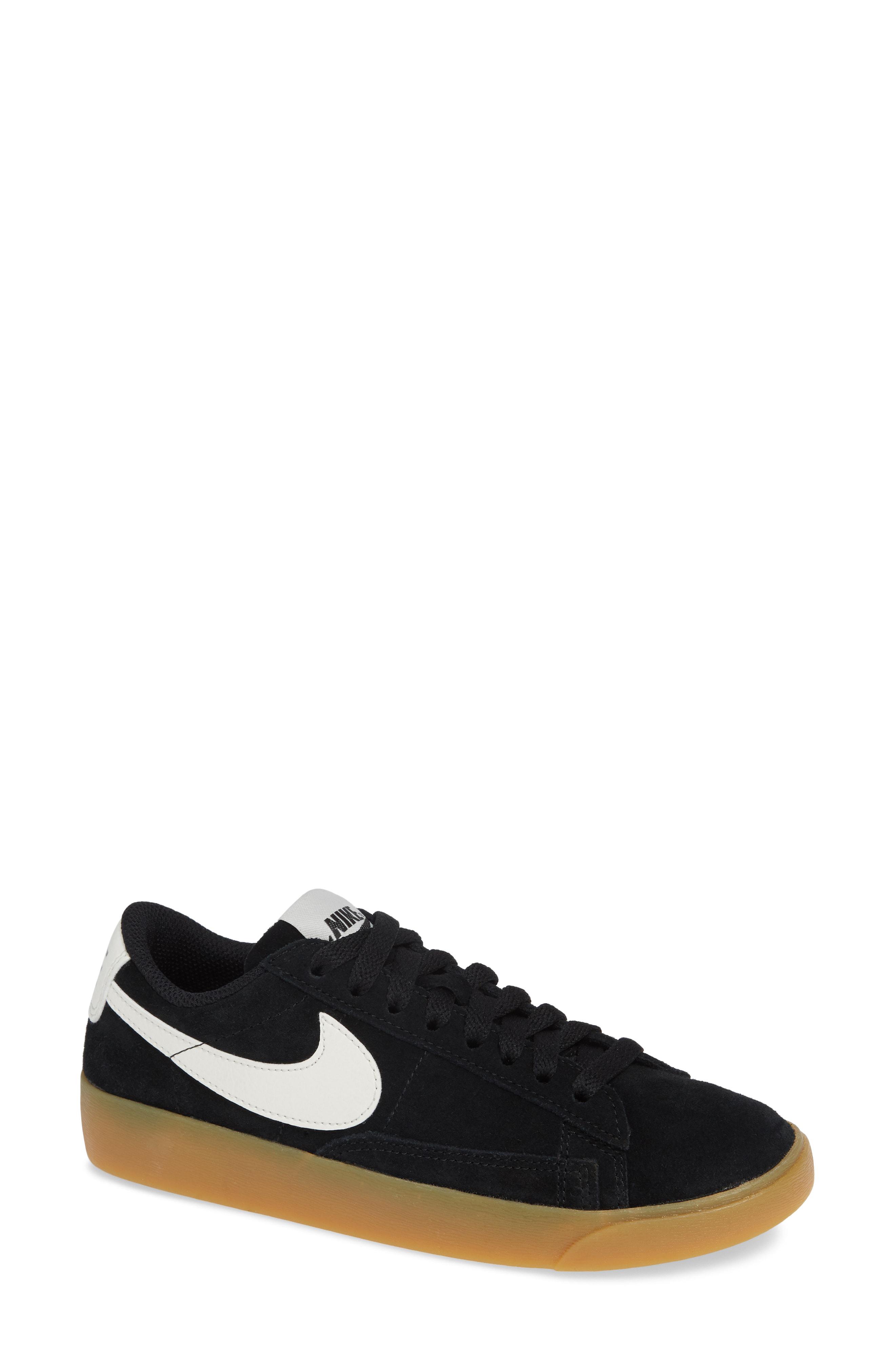 Nike W Blazer Low Sd Black Black Sail Lyst