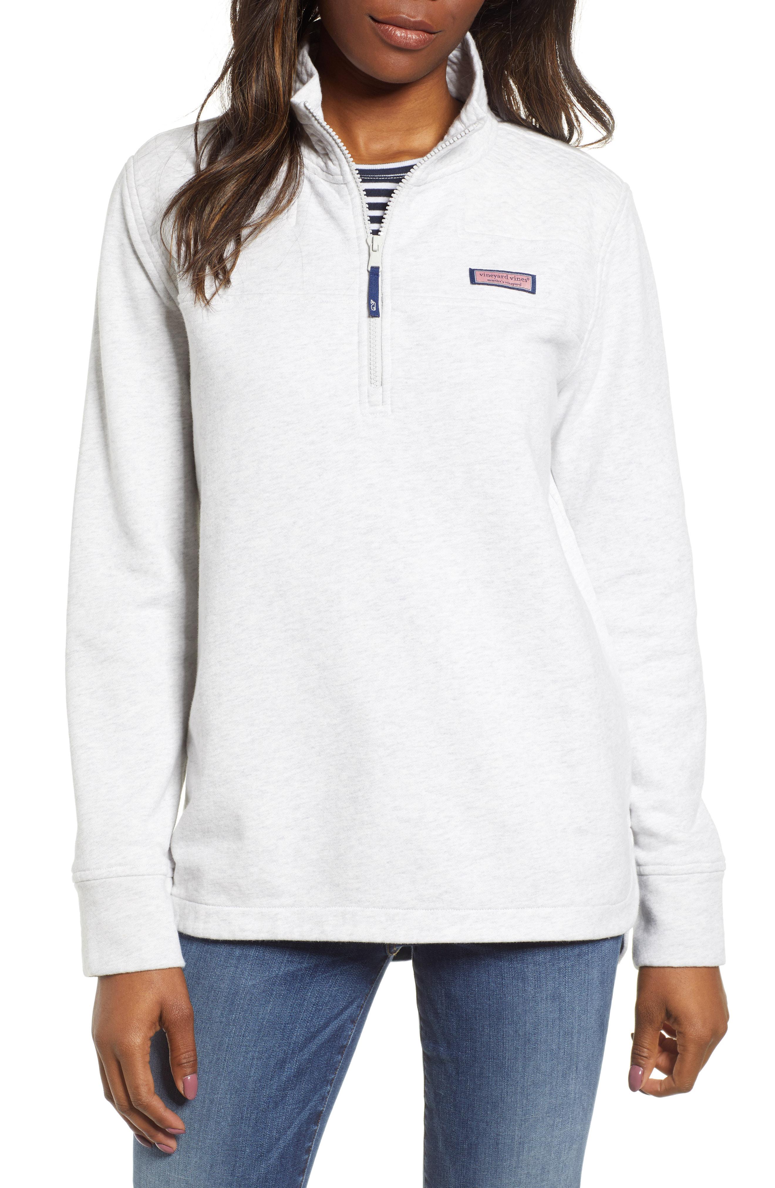 vineyard vines grey quarter zip