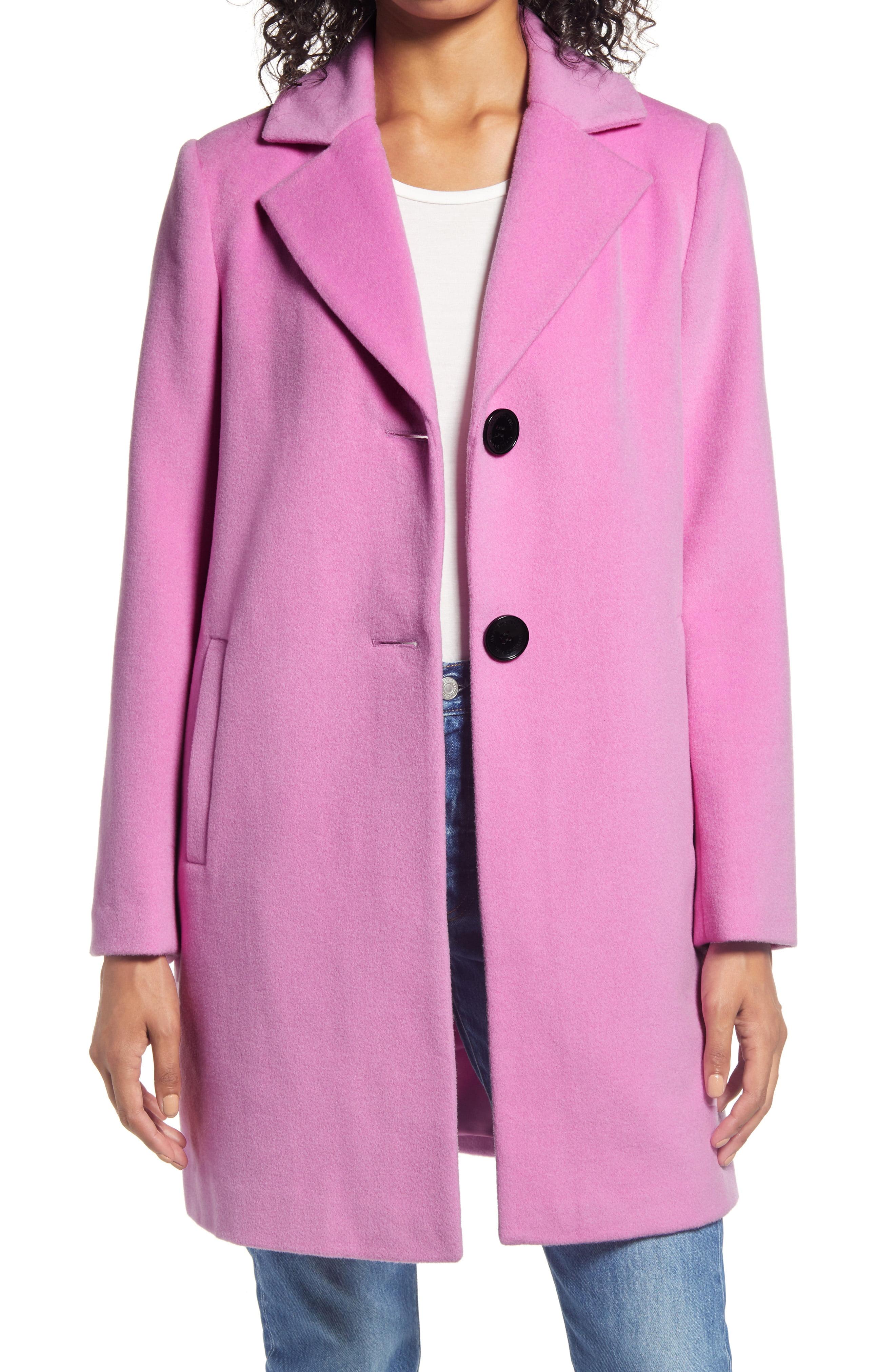 Sam Edelman Wool Blend Coat in Carnation Pink (Pink) Lyst