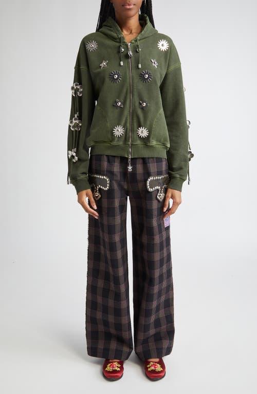 Chopova Lowena Dallas Sweatshirt Hoodie in Green | Lyst