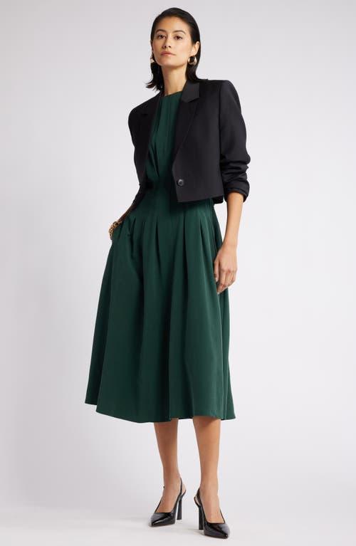 nordstrom hunter green dress Elegant Hunter Green Strap Studded Crystal Detailed Satin Open Back Maxi Dress with Middle Slit L / Hunter Green main image 1