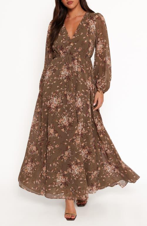 Petal & Pup Anisa Long Sleeve Floral Maxi Dress in Brown | Lyst Petal & Pup Anisa Long Sleeve Floral Maxi Dress in Brown | Lyst