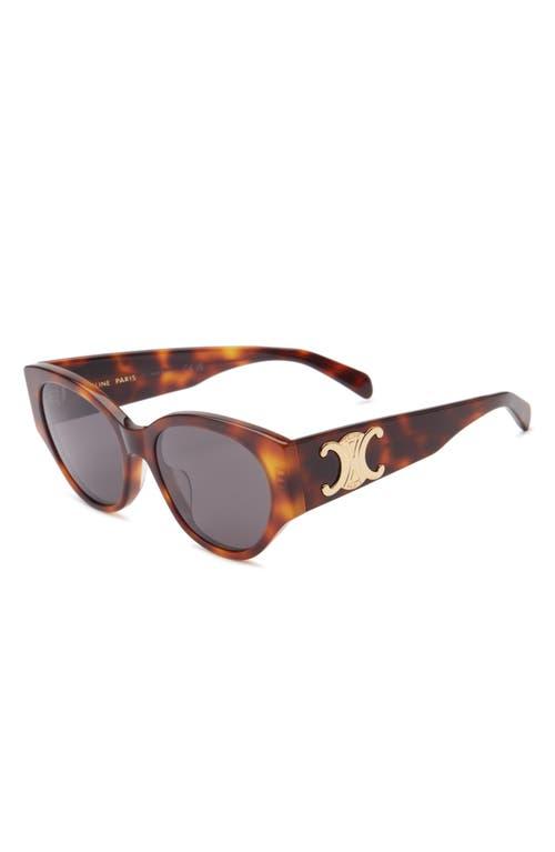 Celine Triomphe 55mm Butterfly Sunglasses in Blonde Havana / Smoke Celine Triomphe 55mm Butterfly Sunglasses In Blonde Havana  main image 2