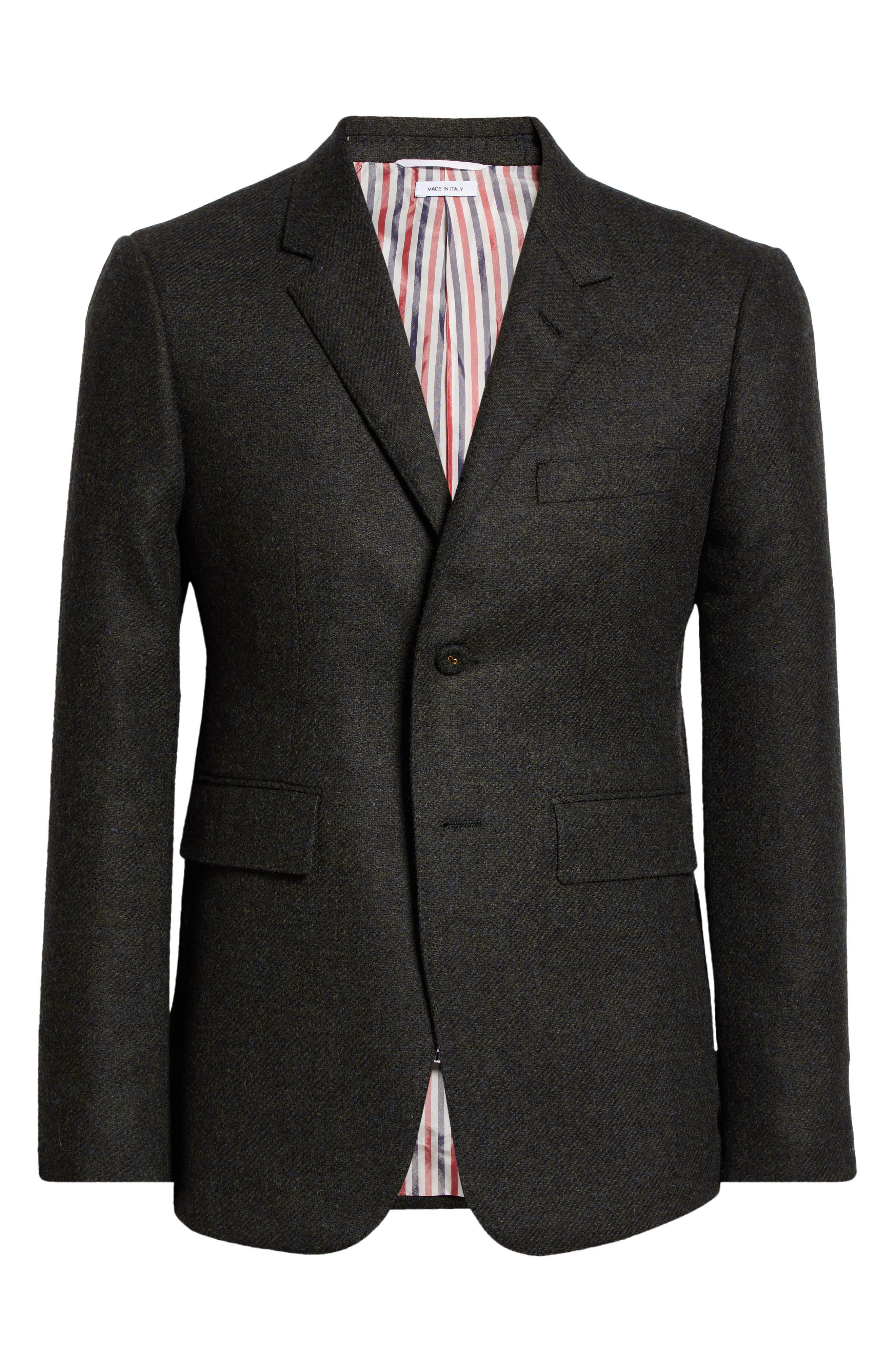 Thom Browne Fit 1 Wool Tweed Sport Coat in Black for Men Lyst