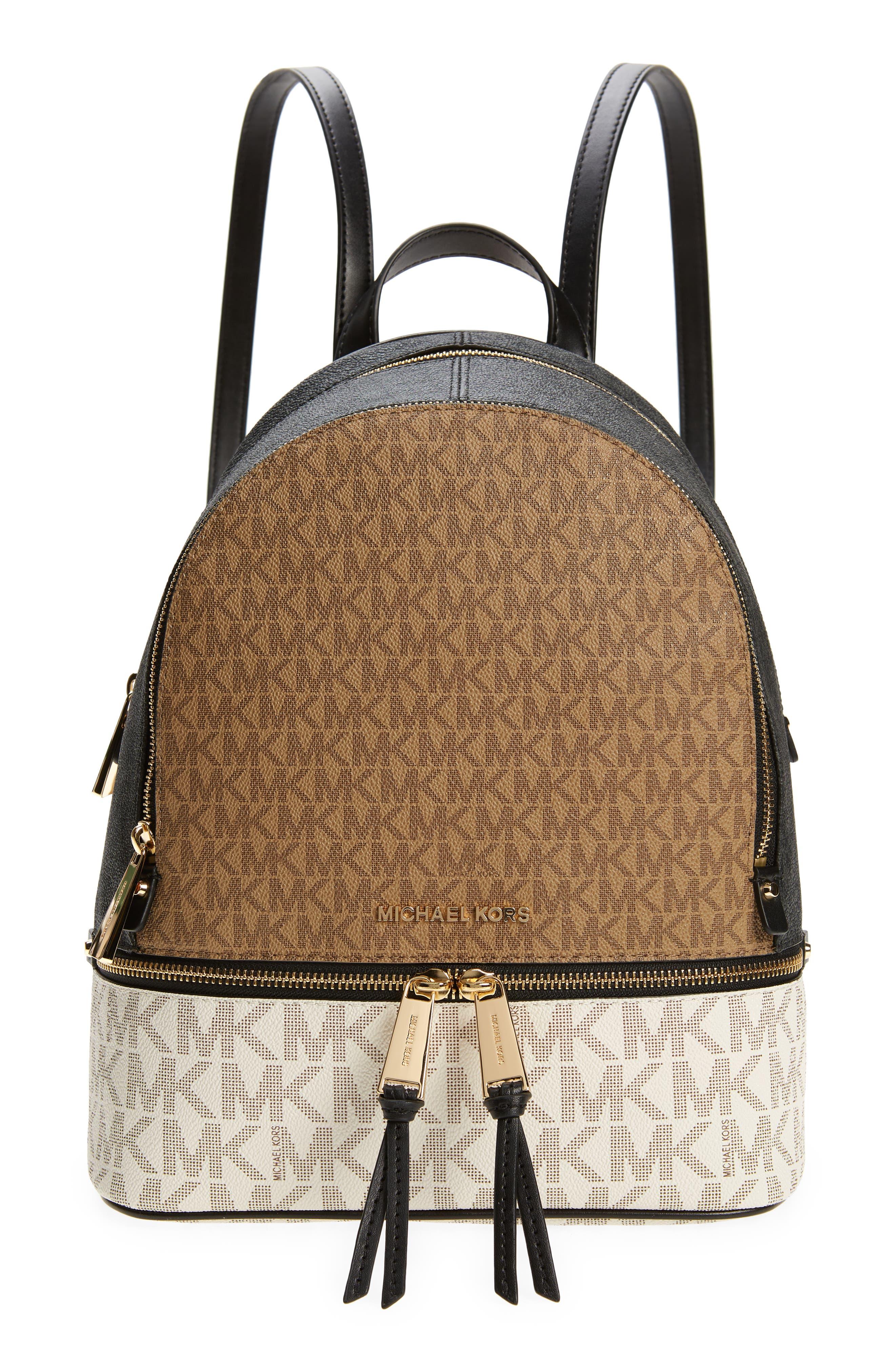 Michael Kors Rhea Zip Mid Backpack in Natural Lyst