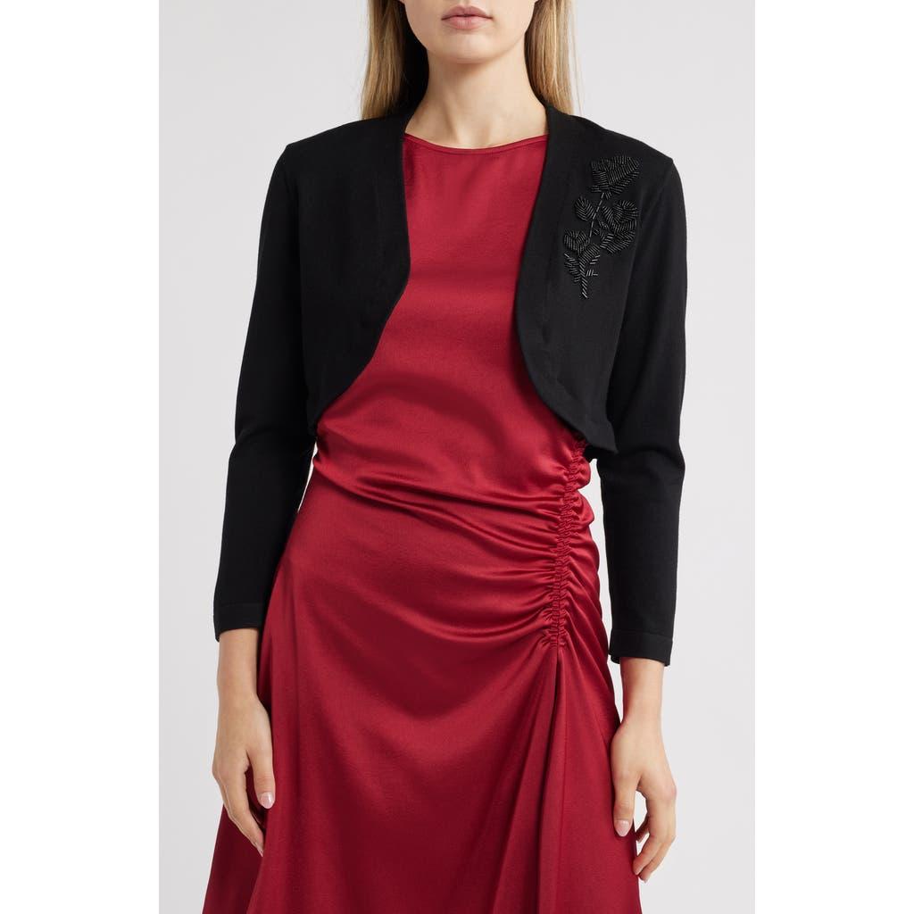 strapless open back dress Merino Wool Cardigan, Red