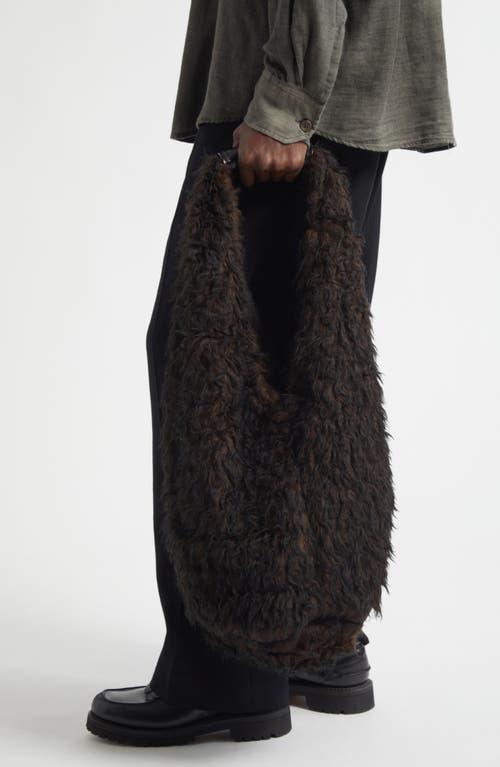 Our Legacy Drip Faux Shearling Hobo Bag in Black for Men | Lyst