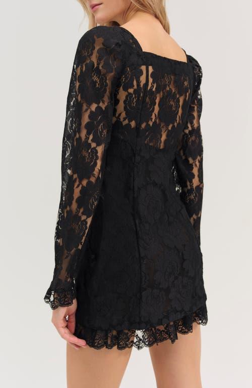 for love and lemons black long sleeve dress For Love & Lemons