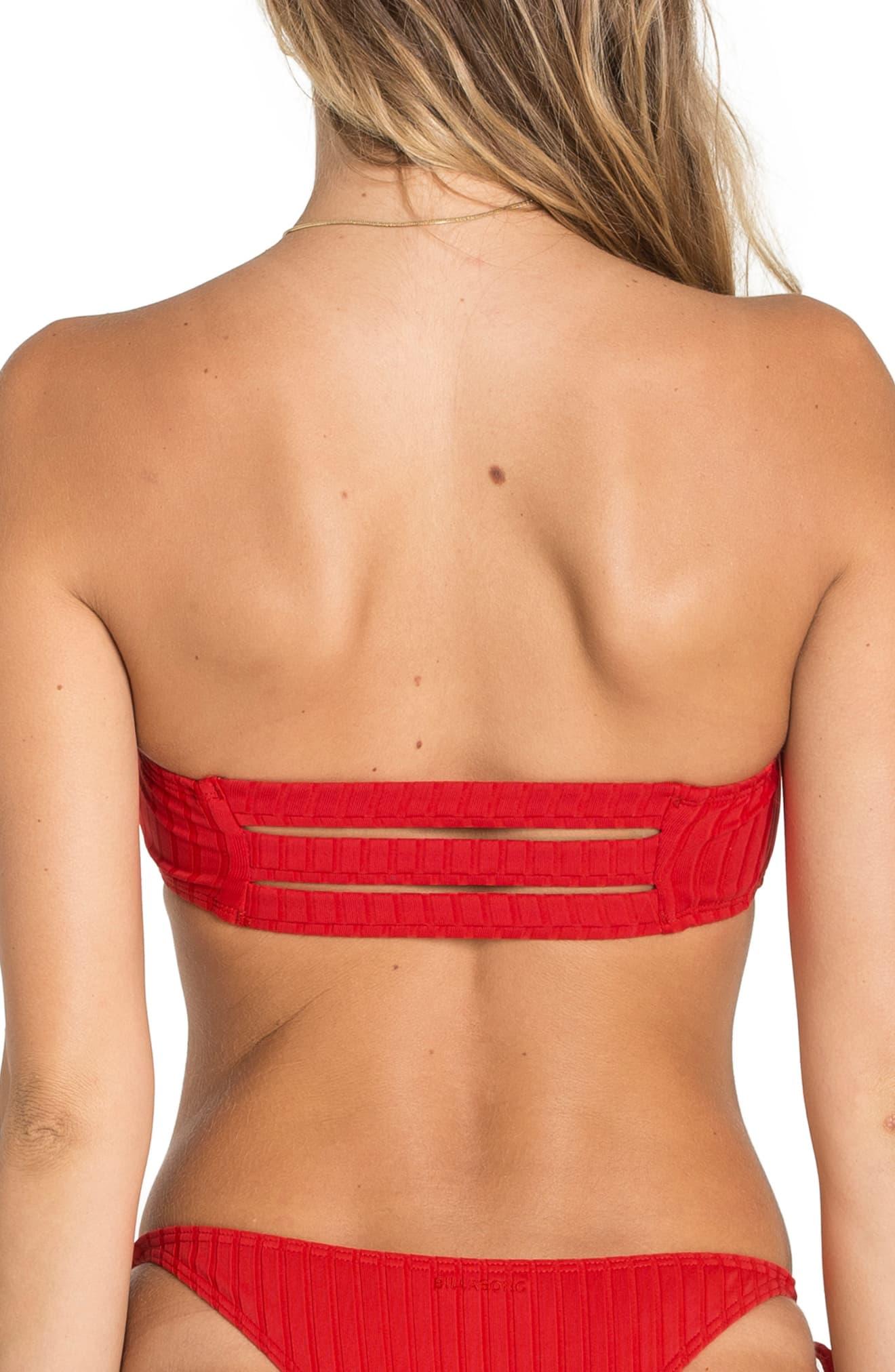 ribbed bandeau bikini top