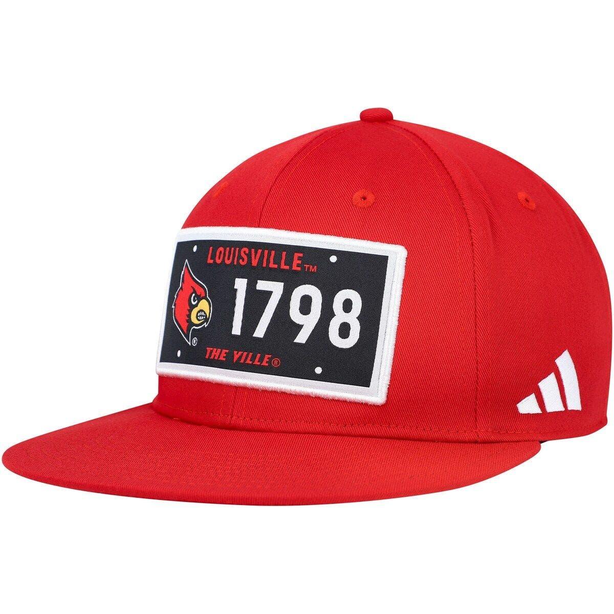 Men's Adidas White Louisville Cardinals On-Field Baseball Fitted Hat