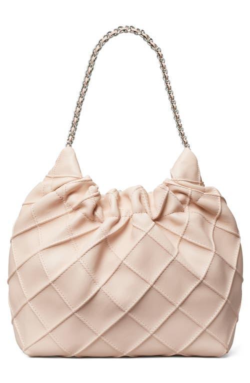 トートバッグ Tory Burch Pink Leather Fleming Mini Hobo Bag Tory Burch Mini Fleming Quilted Leather Hobo Bag in Pink | Lyst