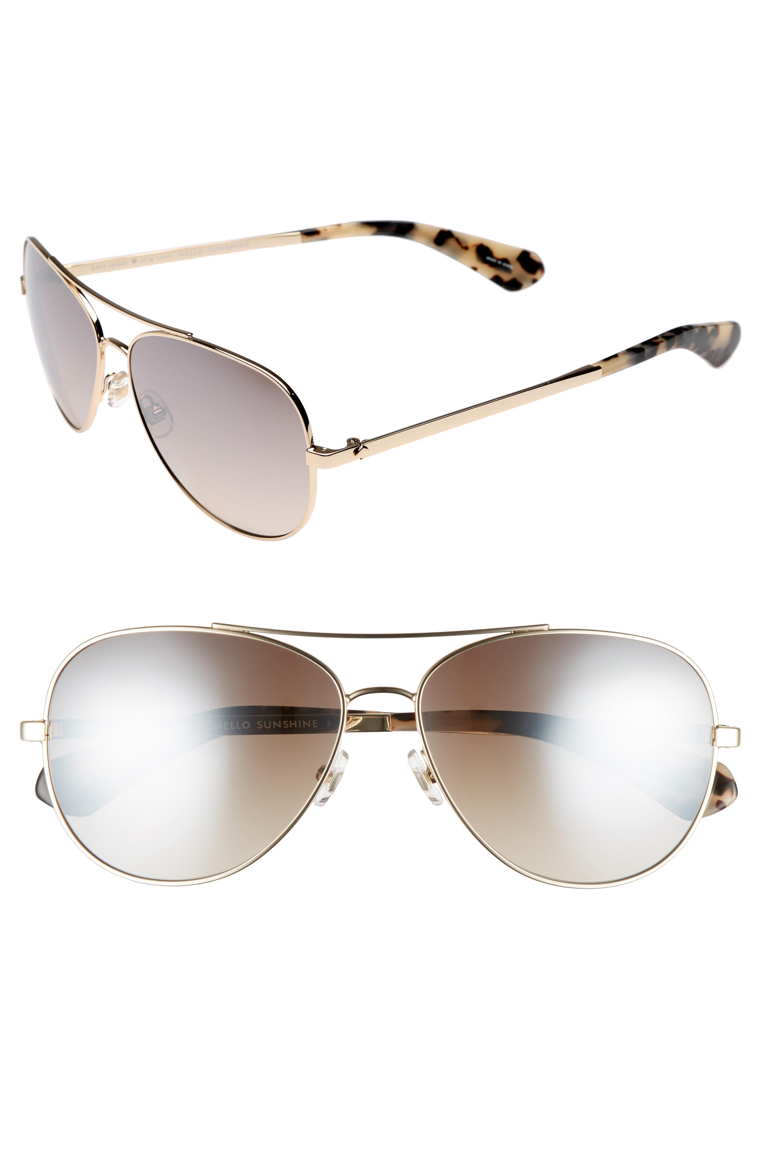 Kate Spade Avaline 58mm Aviator Sunglasses in Metallic Lyst