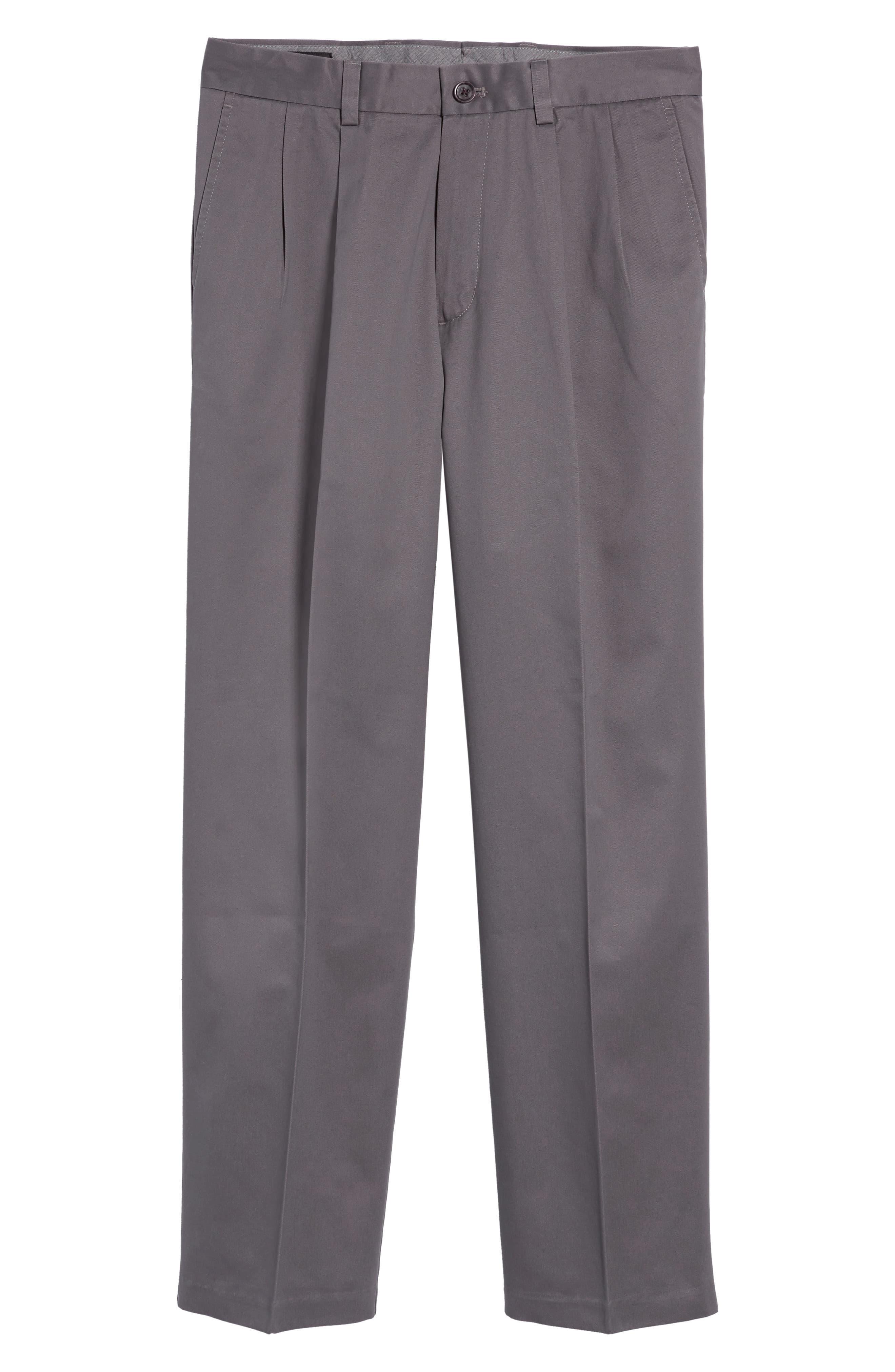 Nordstrom 'classic' Smartcaretm Relaxed Fit Double Pleated Cotton Pants ...