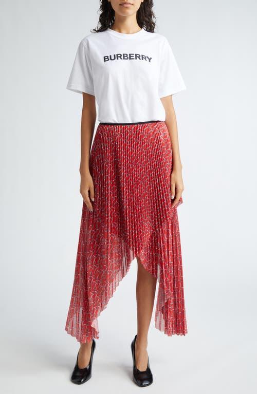Burberry red pleated skirt hot sale