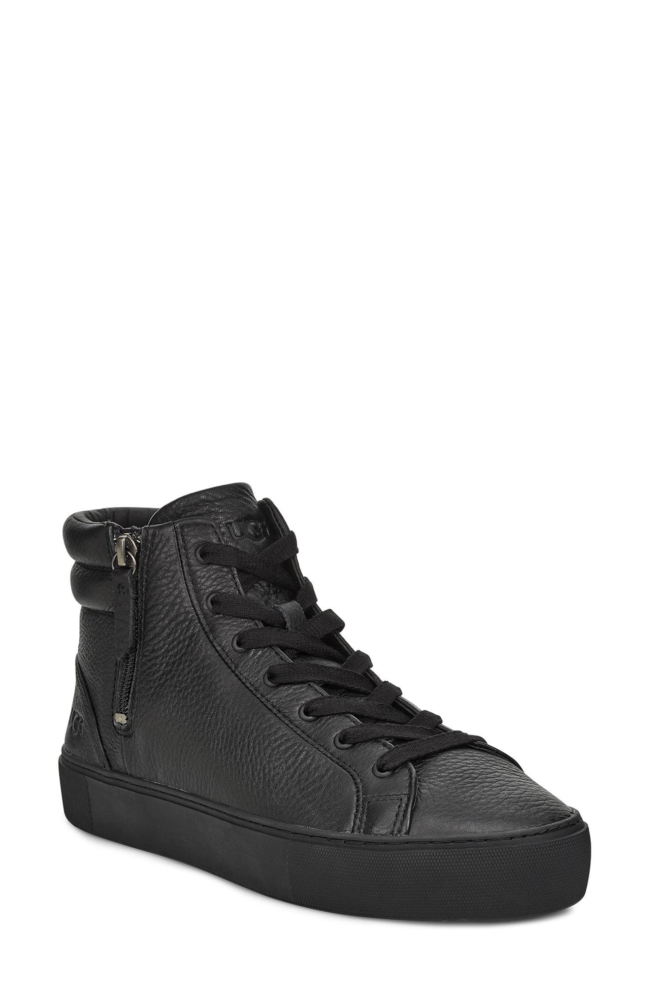UGG UGG Olli High Top Sneaker in Black Leather (Black) - Lyst