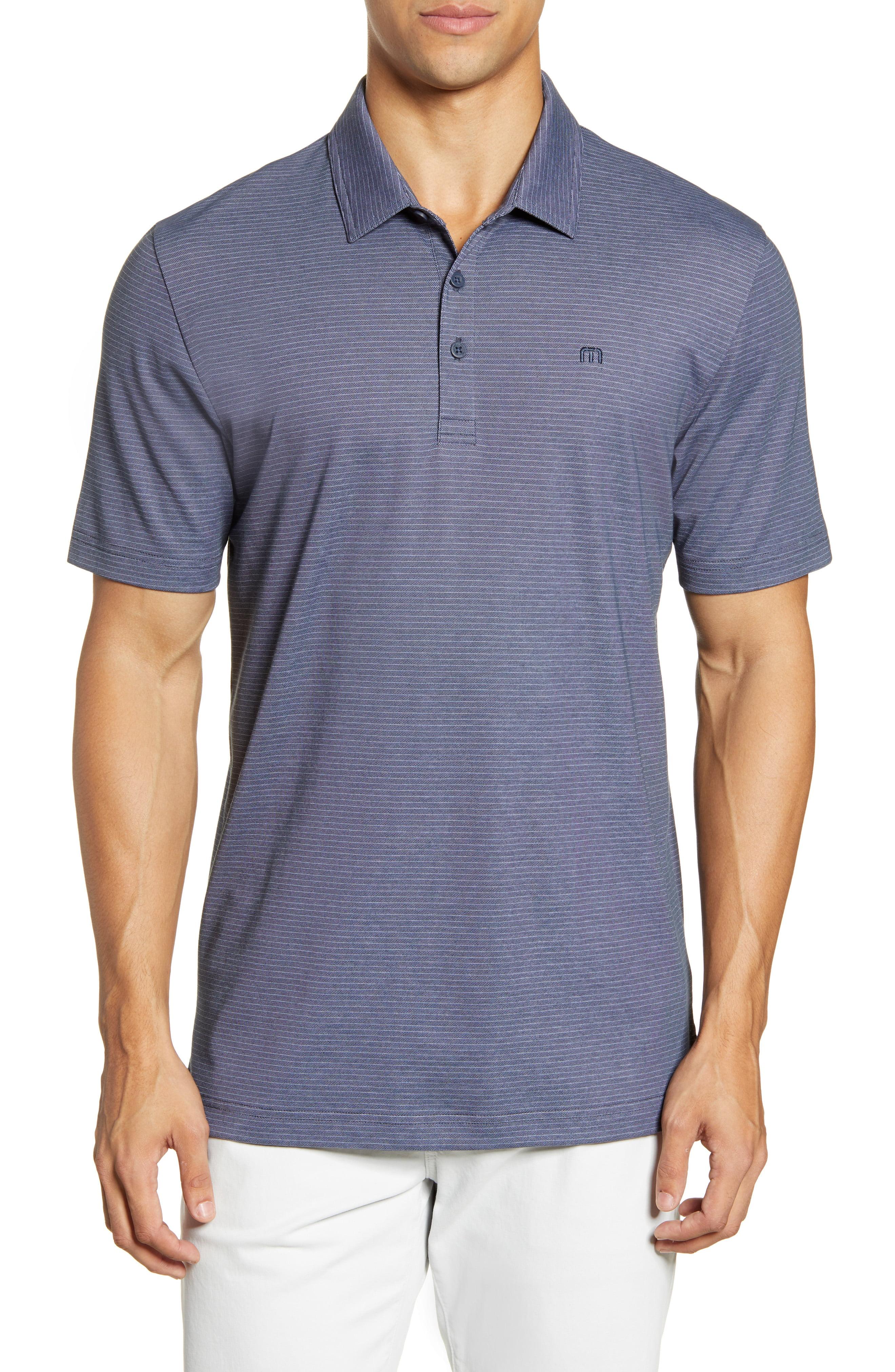 Travis Mathew Panka Stripe Performance Polo in Blue for Men - Lyst