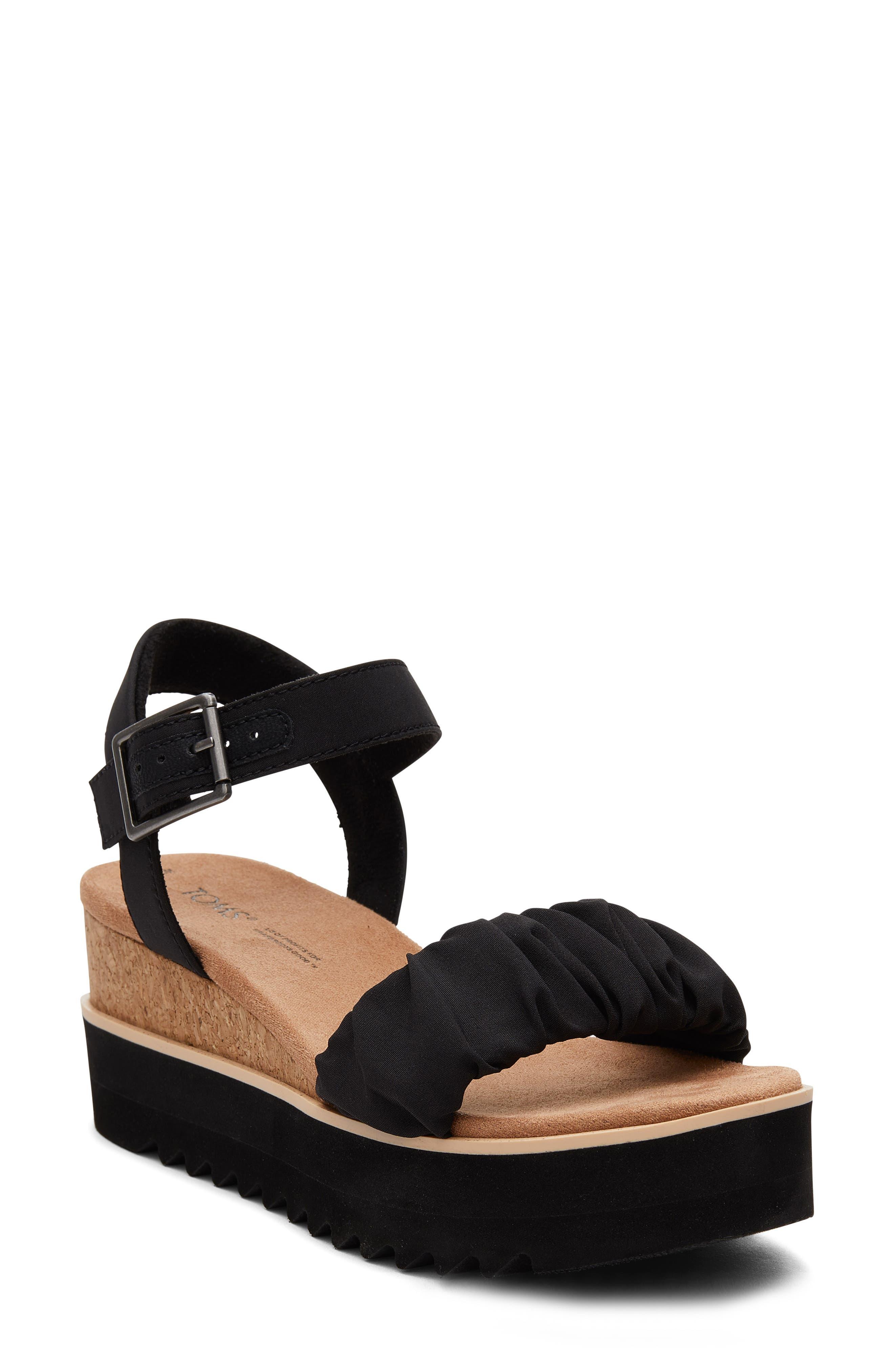 TOMS Diana Platform Wedge Sandal in Black Lyst