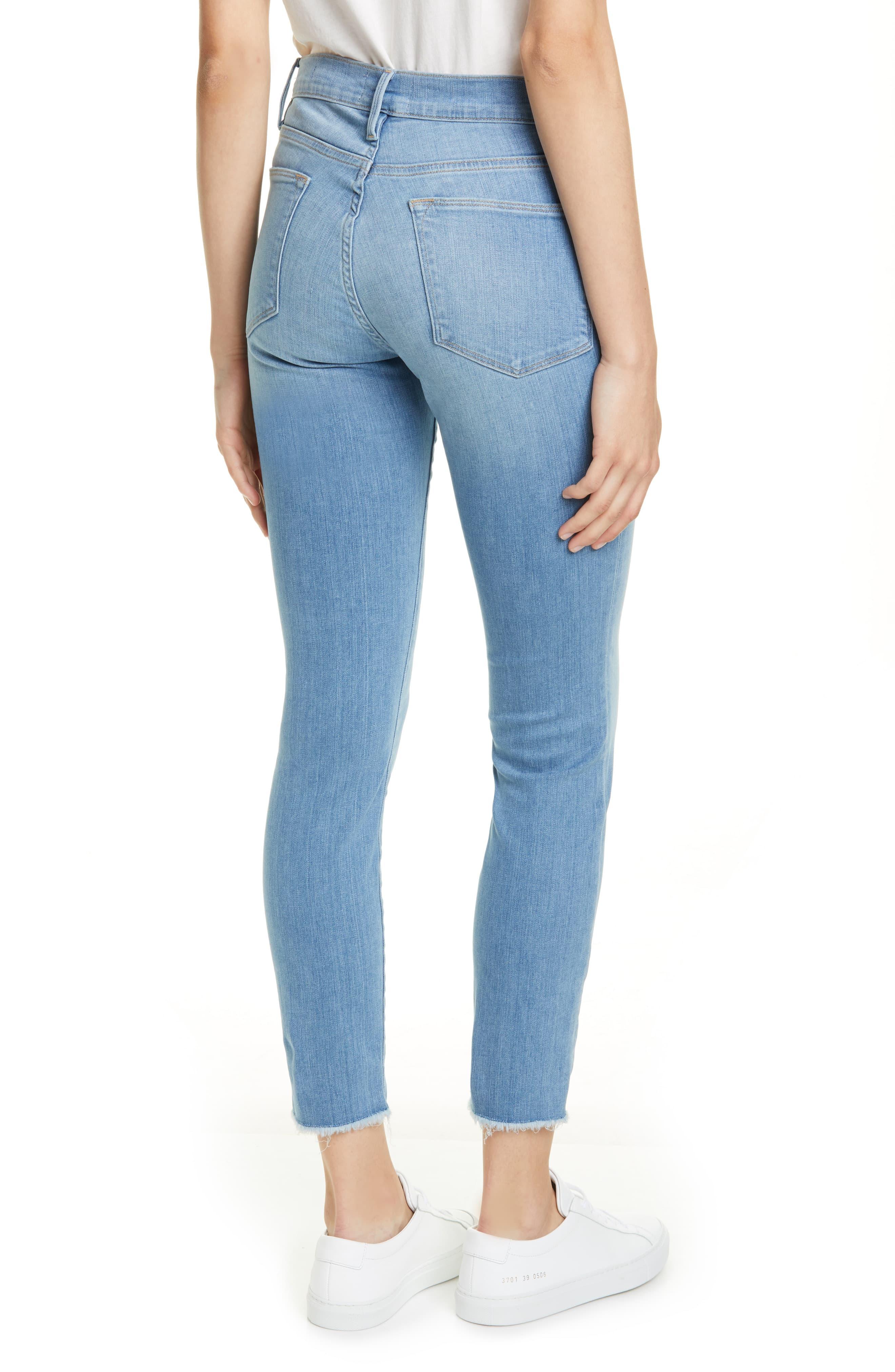 frame raw hem jeans