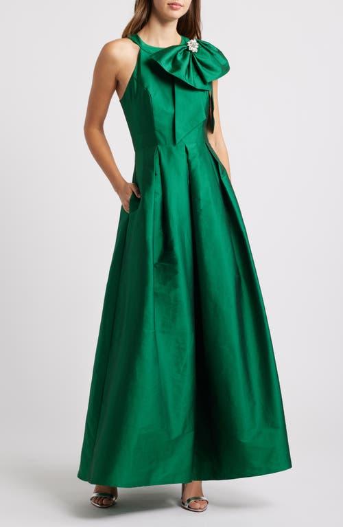 Eliza J Bow Mikado Ballgown in Green | Lyst