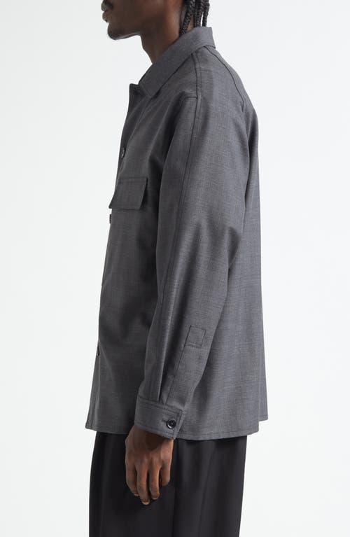 Lemaire Light Tailored Wool Overshirt in Gray for Men | Lyst