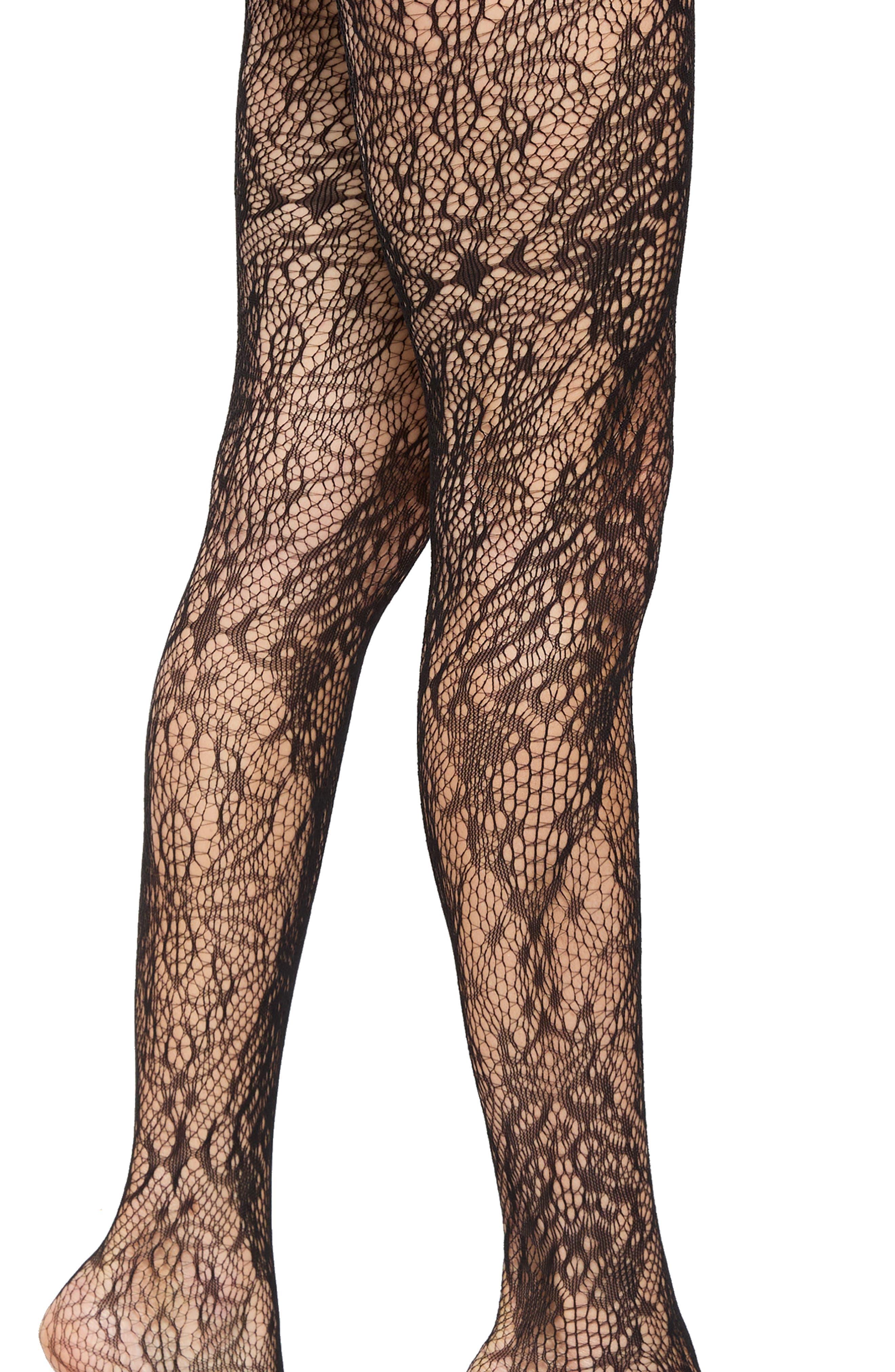 Stems Floral Vine Fishnet Tights in Natural | Lyst