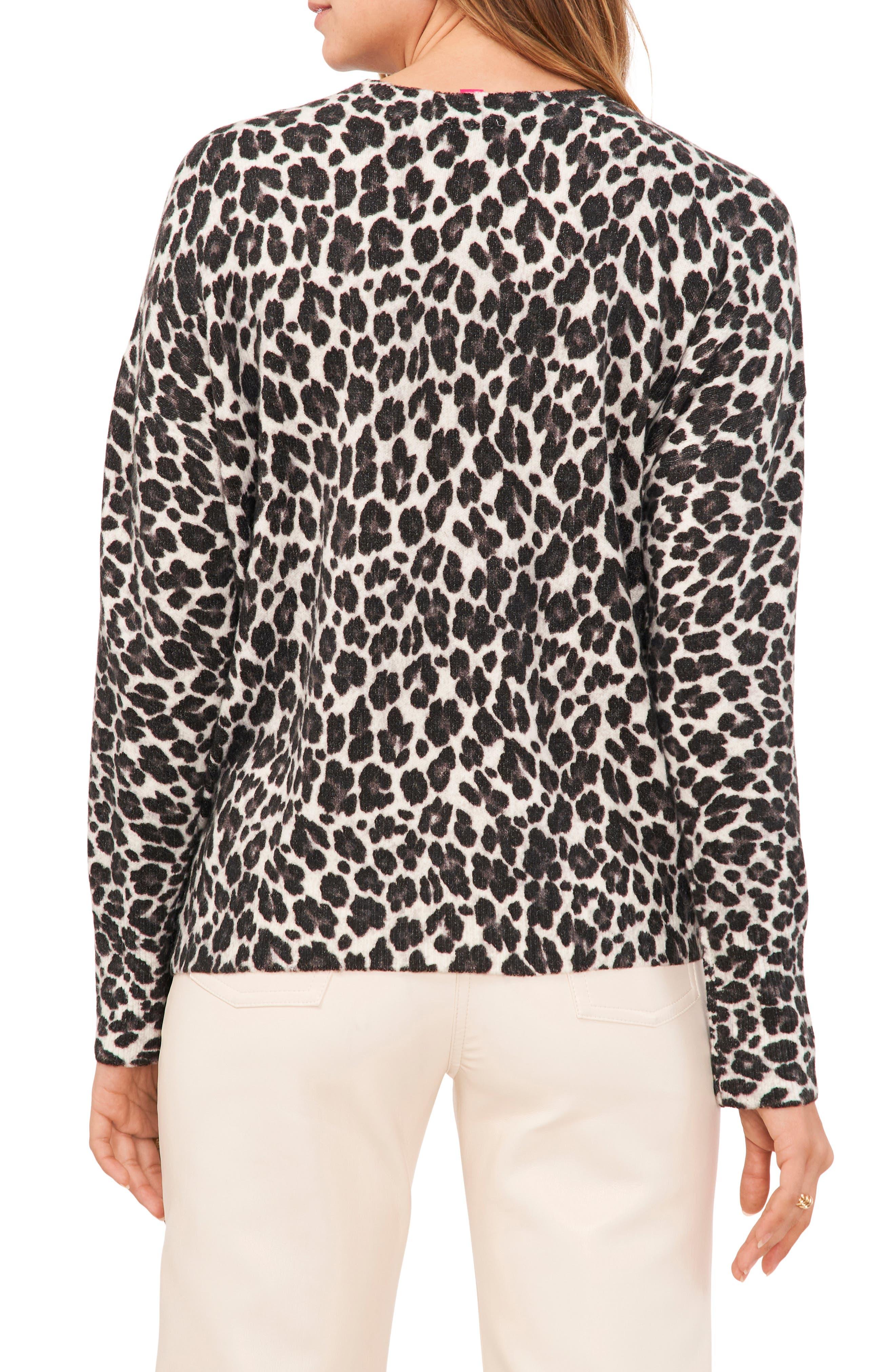 Vince camuto leopard hot sale sweater