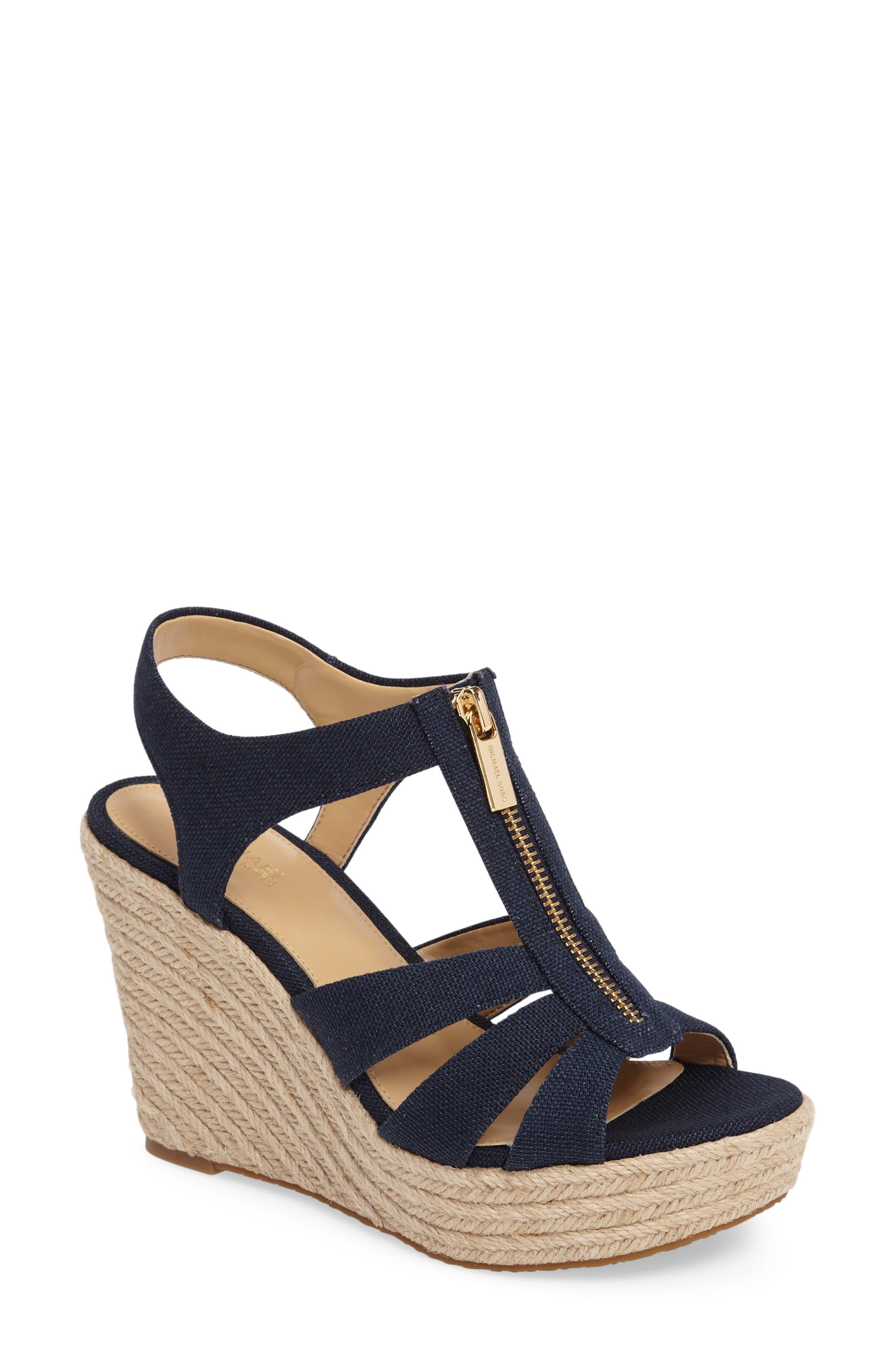 michael kors berkley wedge black