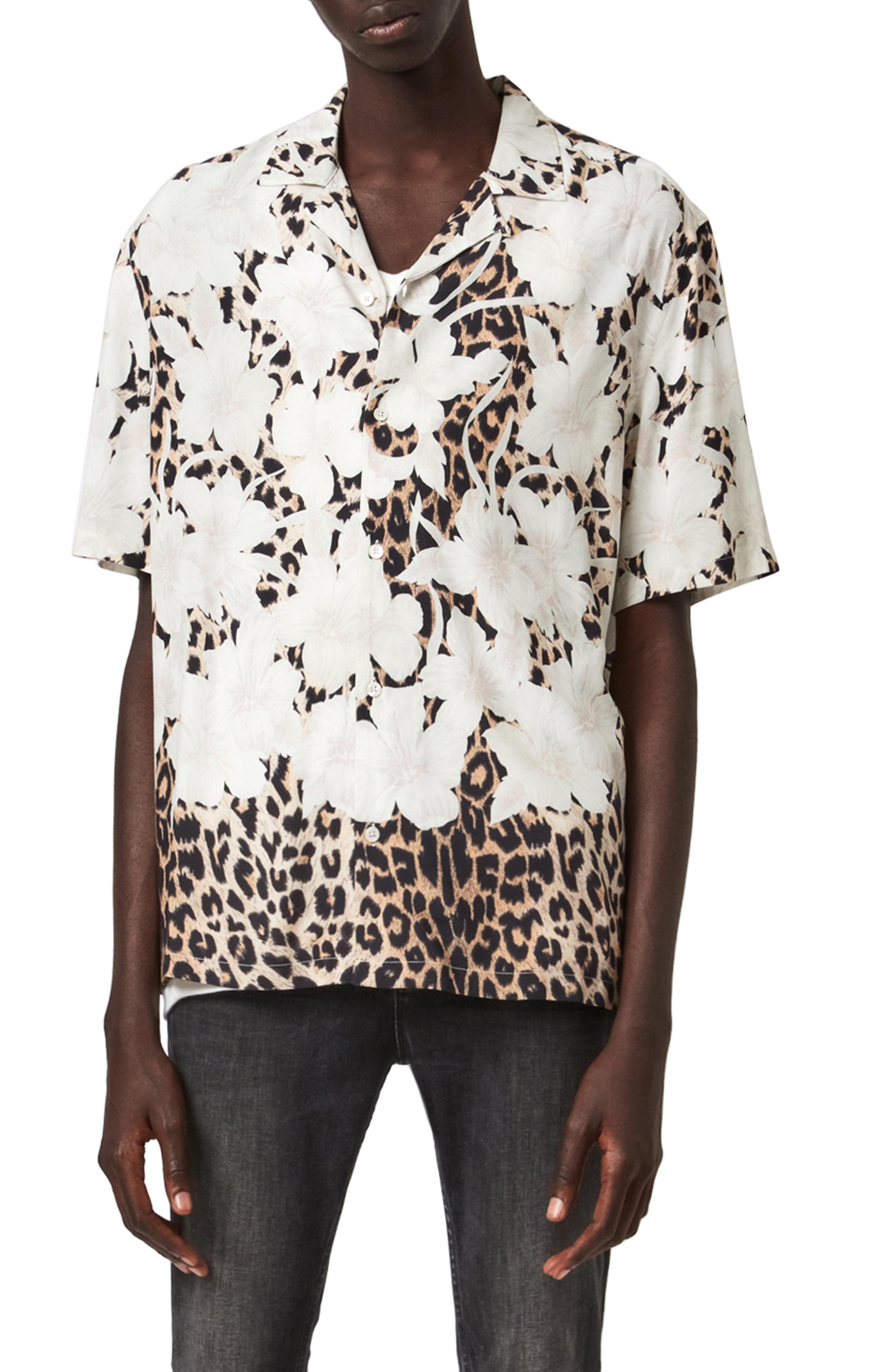 AllSaints Cotton Leopon Slim Fit 