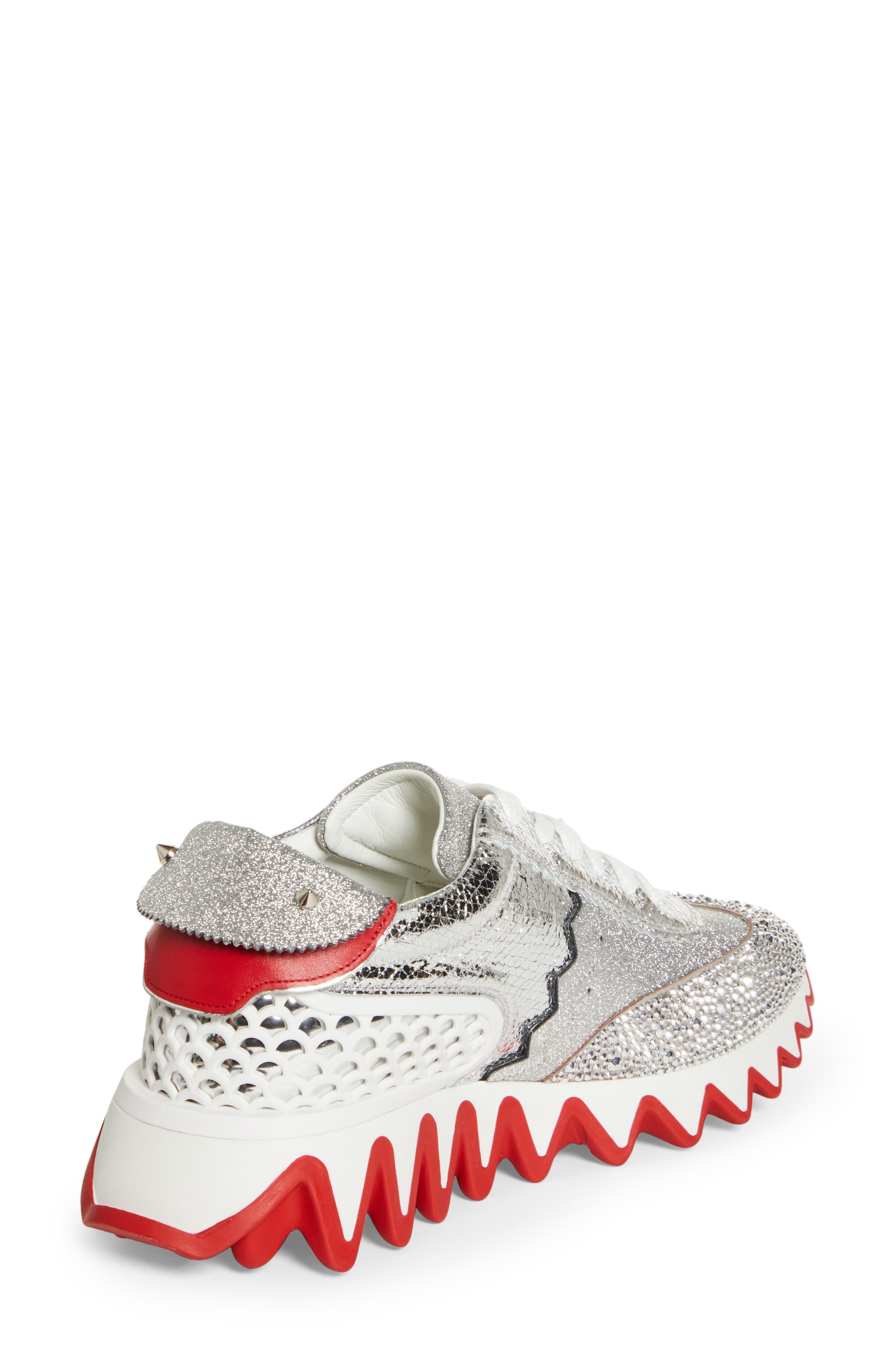 Christian Louboutin Loubishark Sneaker Donna Red Sole Trainer Size 39