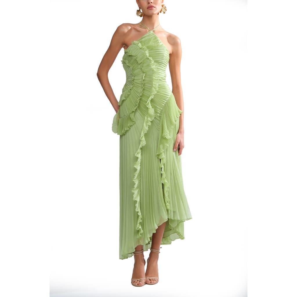 strapless open back dress Mother of The Bride Dress Olive Green Flowy Ruffle Sleeves V-Neck Ruched Back Zip Long Chiffon Mother of The Bride Dresses main image 0