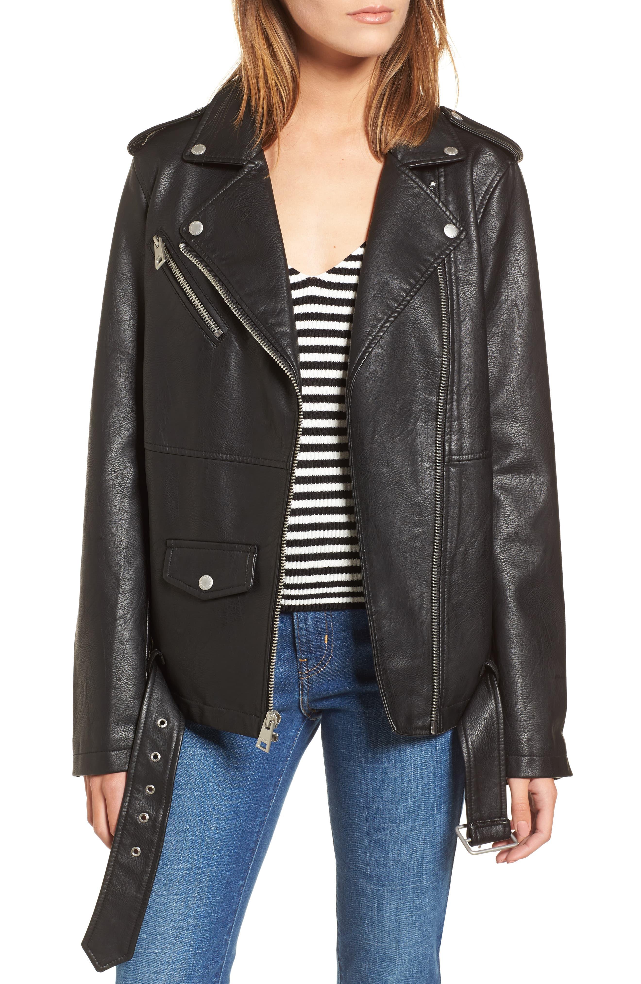 Levi's Oversize Faux Leather Moto Jacket in Black - Save 24% - Lyst