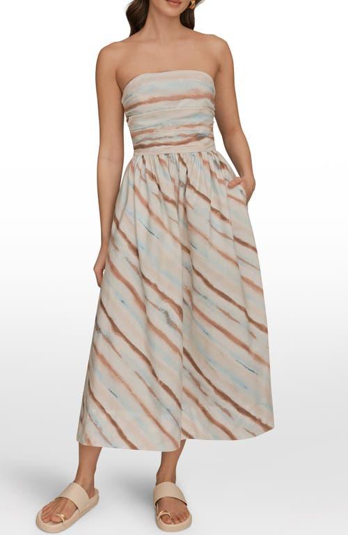 slim fit dress slacks Watercolor Floral Print Strapless Maxi Dress - Yellow 4