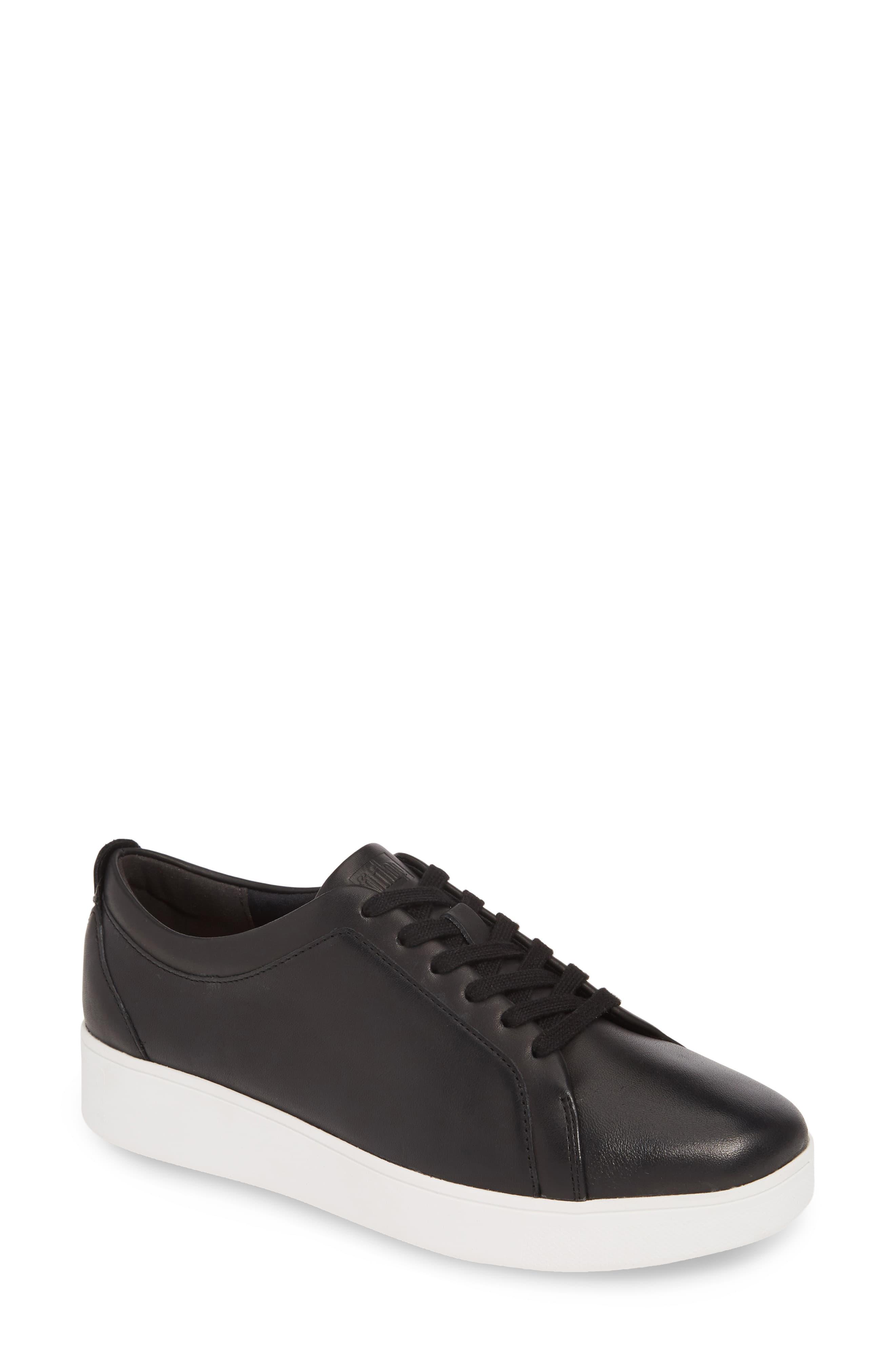 Fitflop Leather Rally Sneaker in Black Leather (Black) - Lyst