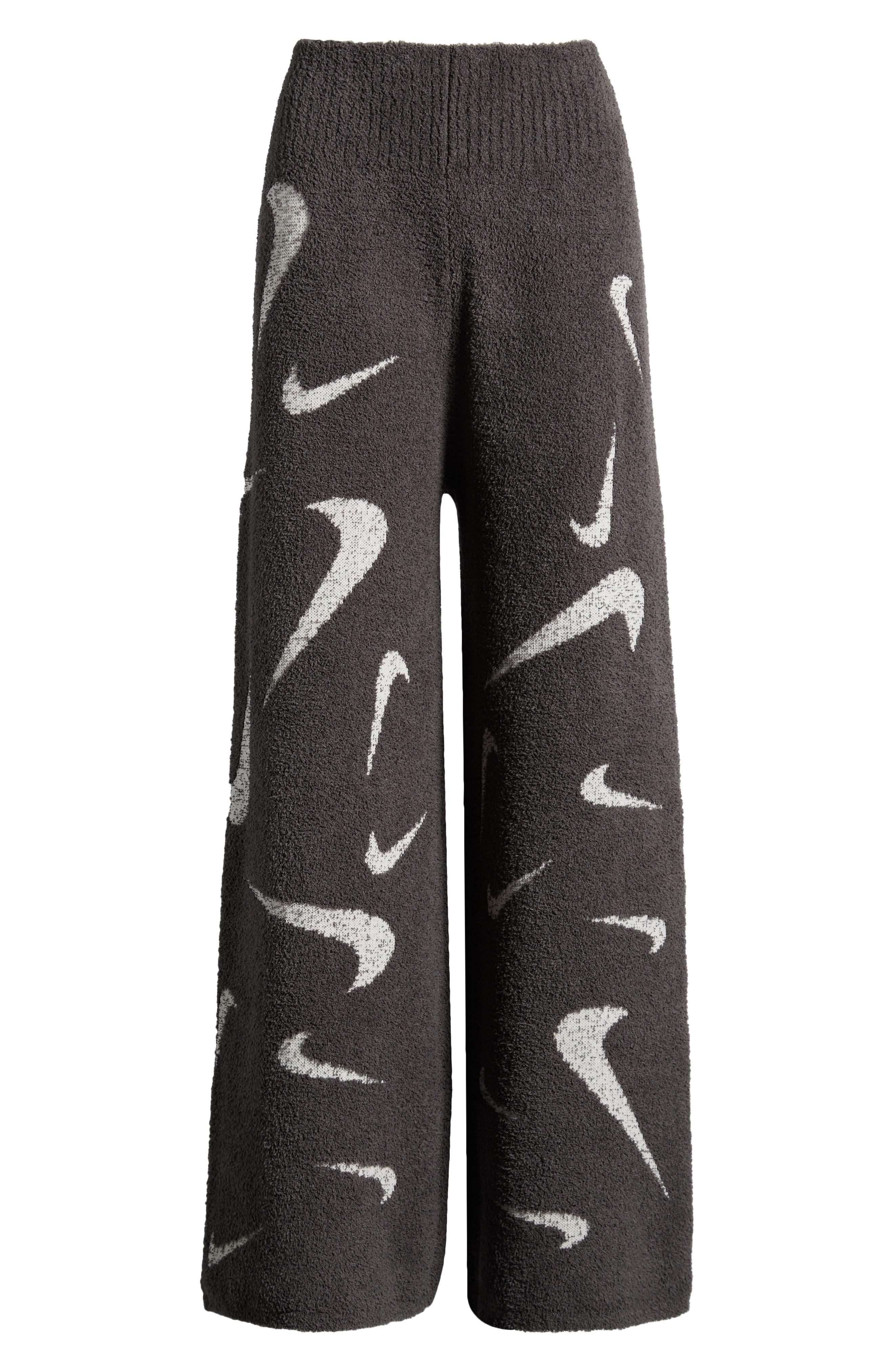 Nike Sportswear Phoenix Cozy Bouclé Wide Leg Pants in Black