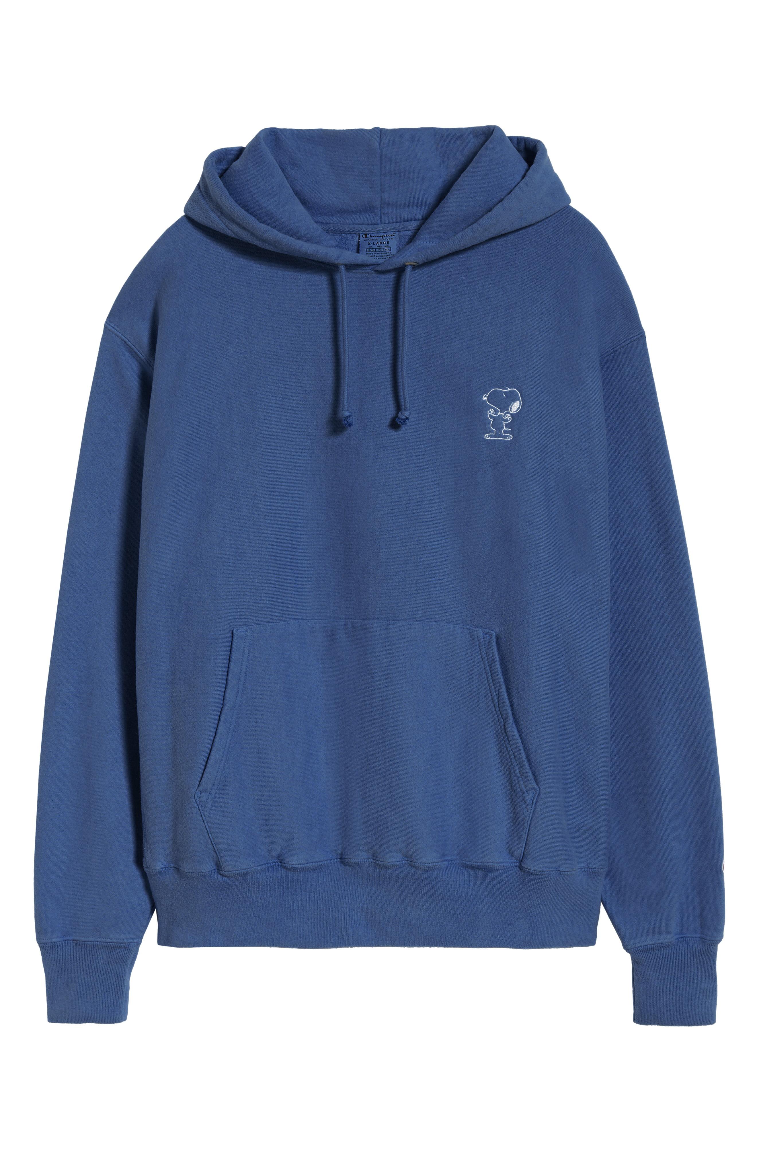 snoopy reverse weave hoodie champion