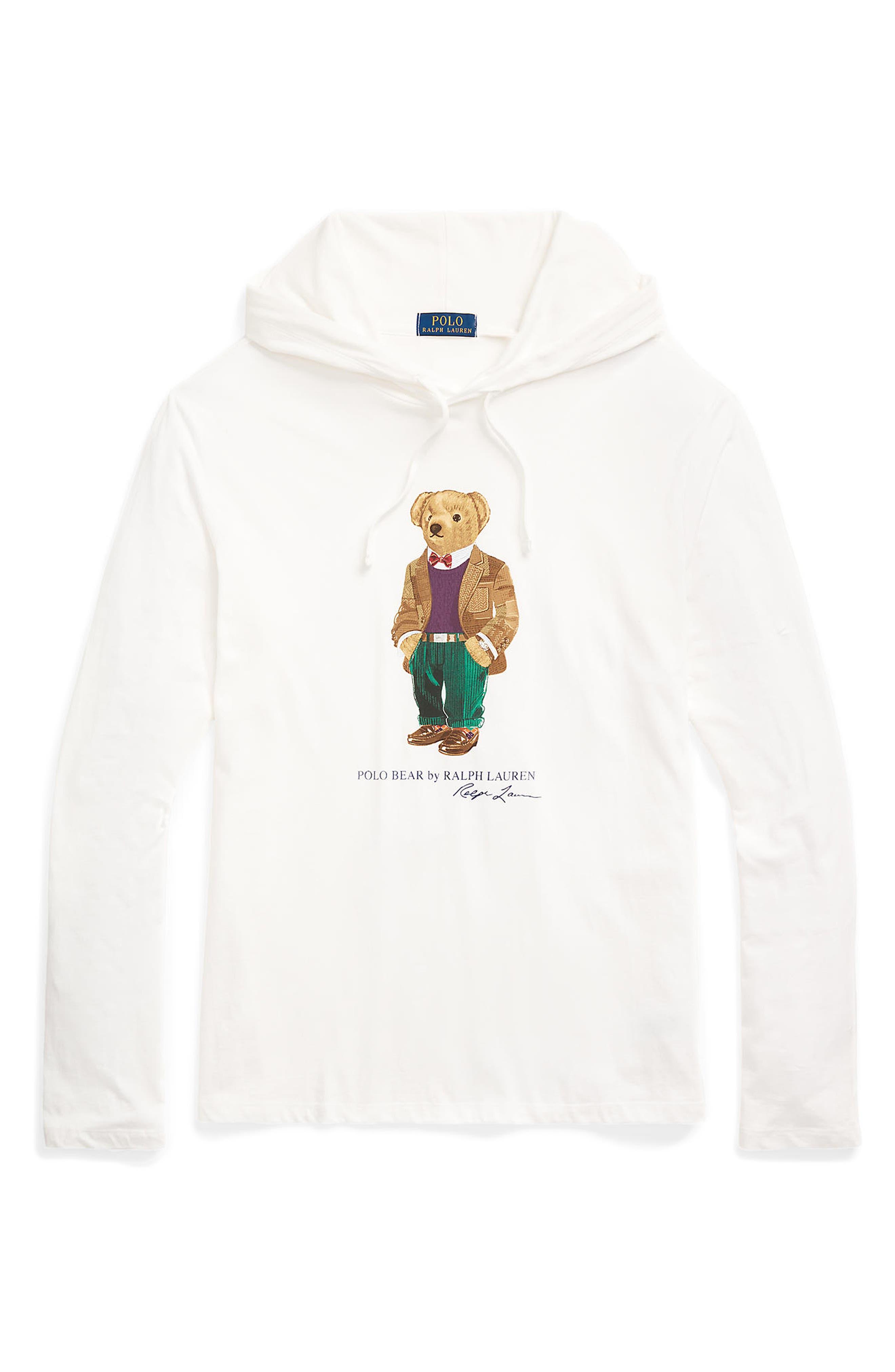 Polo Ralph Lauren Polo Bear Graphic Hoodie in White for Men | Lyst