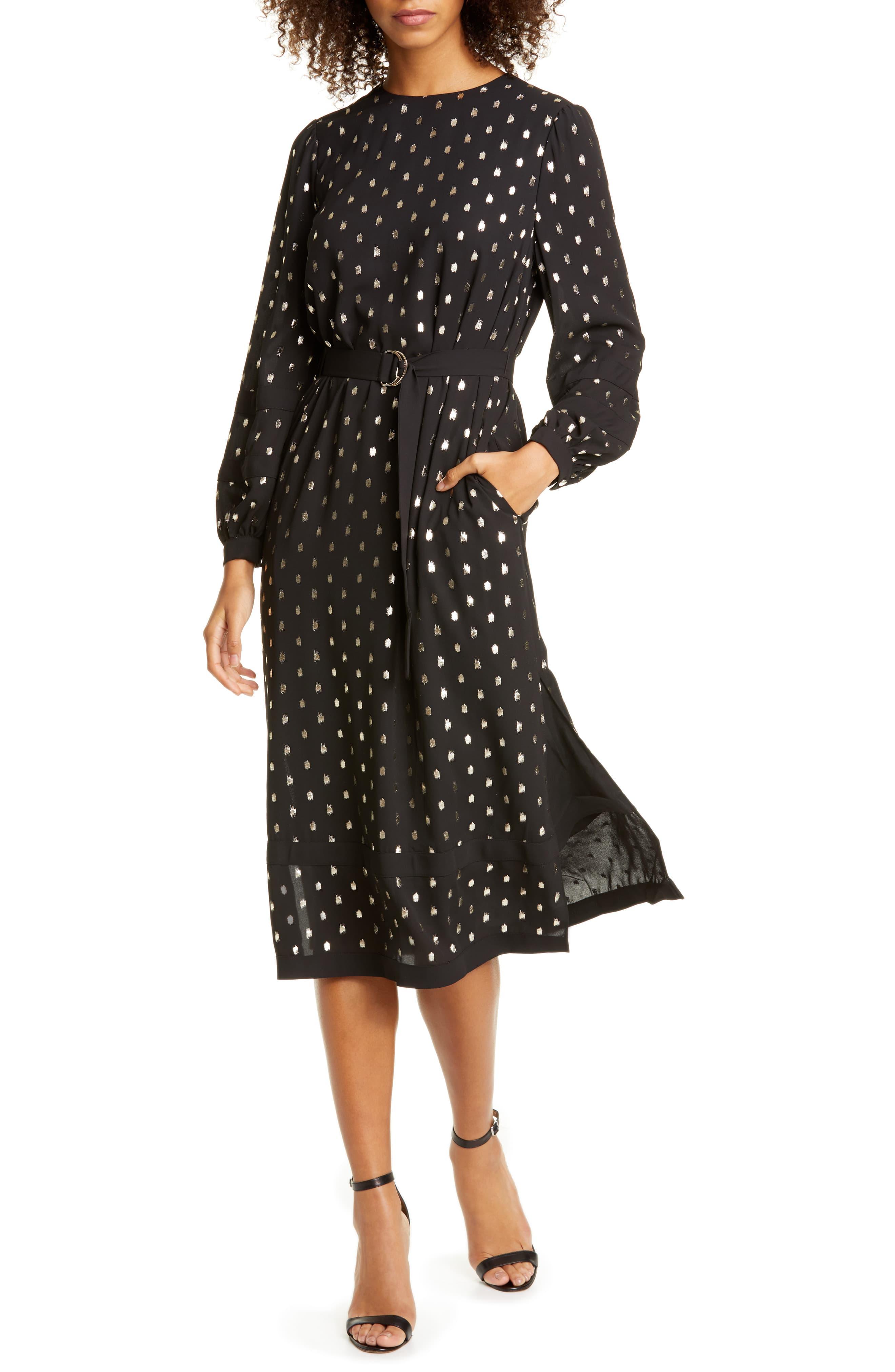 ted baker metallic dress