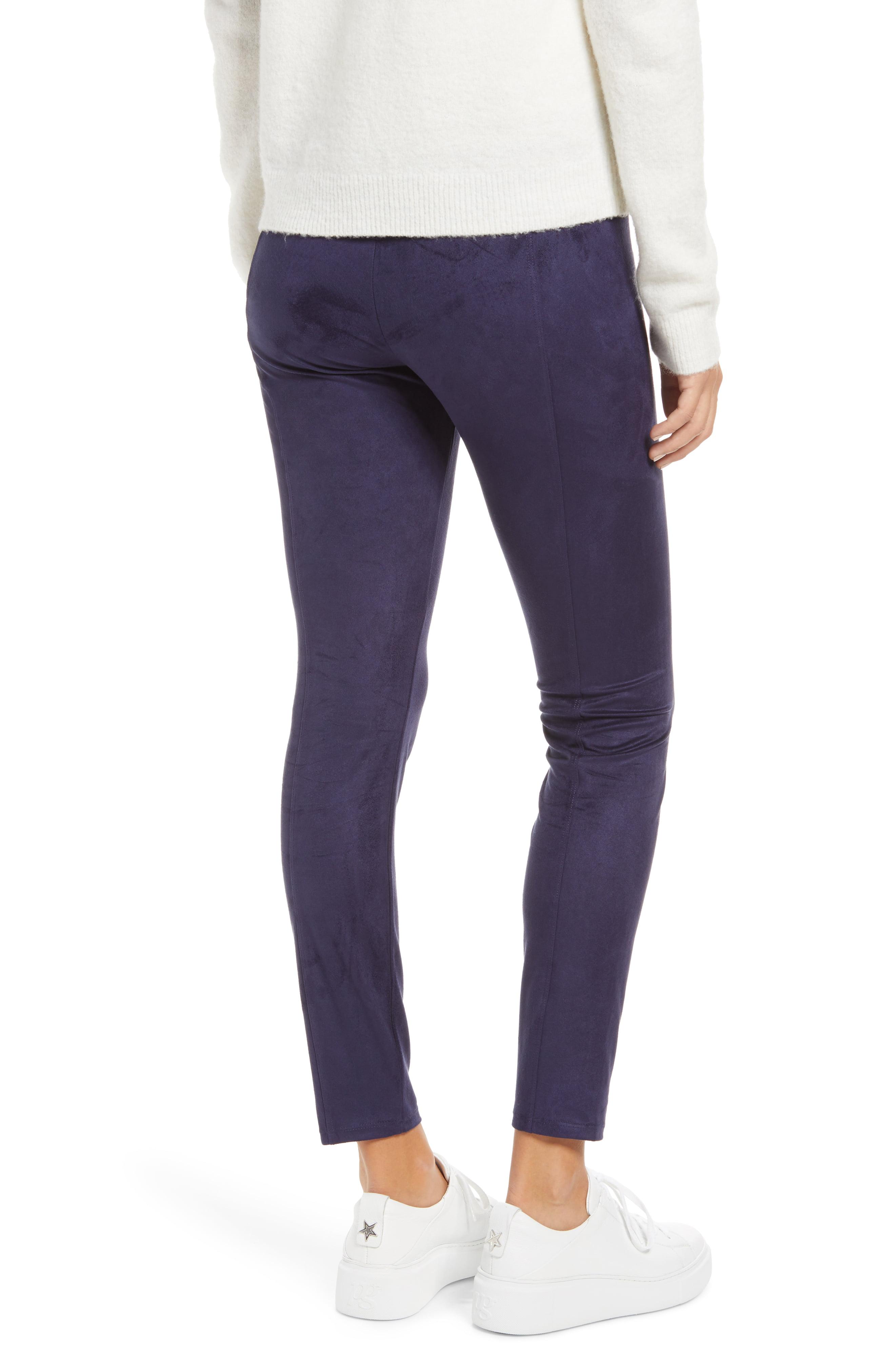 Lyssé High Waist Faux Suede Leggings in Blue - Lyst