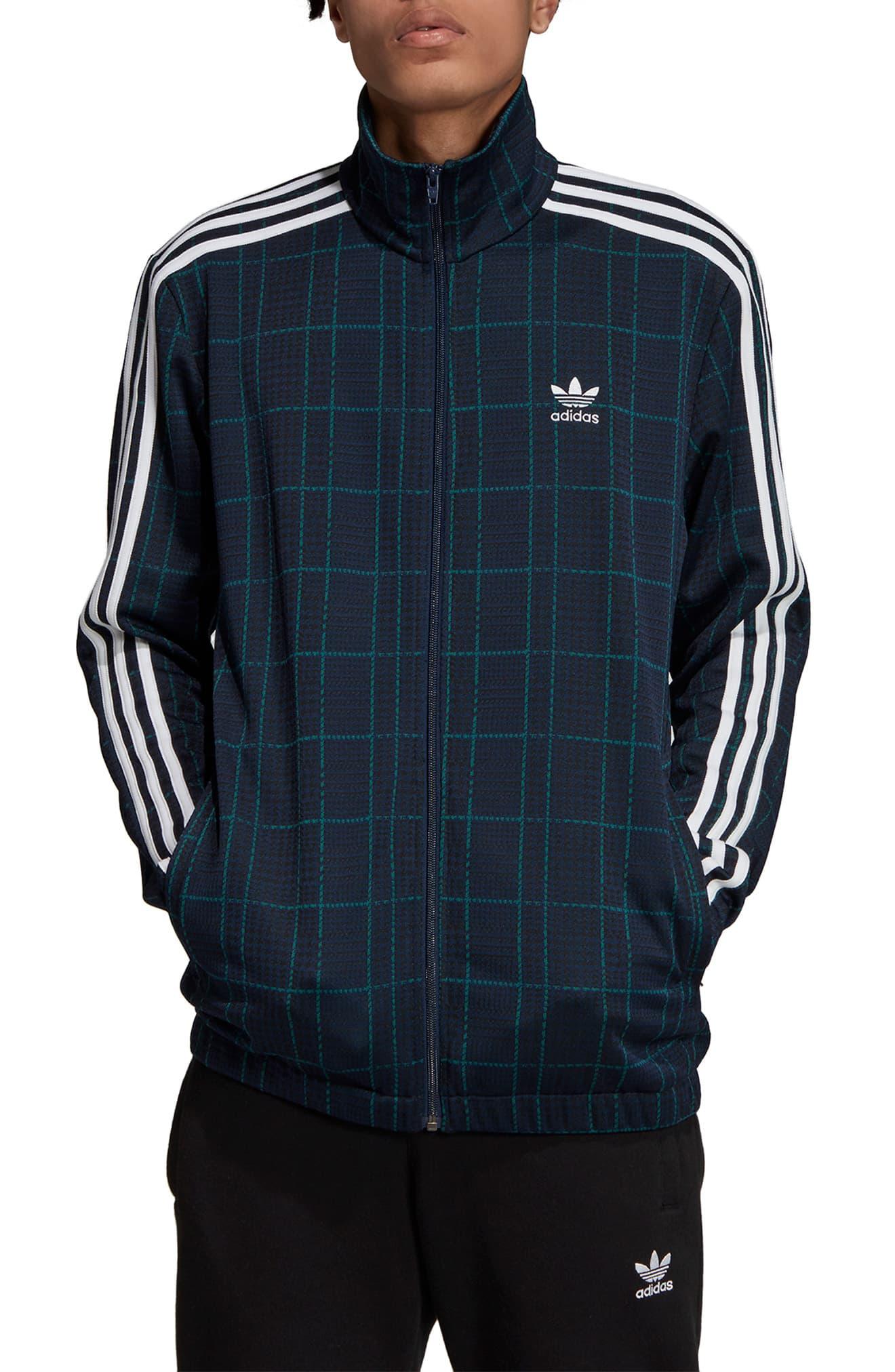 adidas Originals Adicolor Tartan Track Jacket in Blue for Men - Lyst
