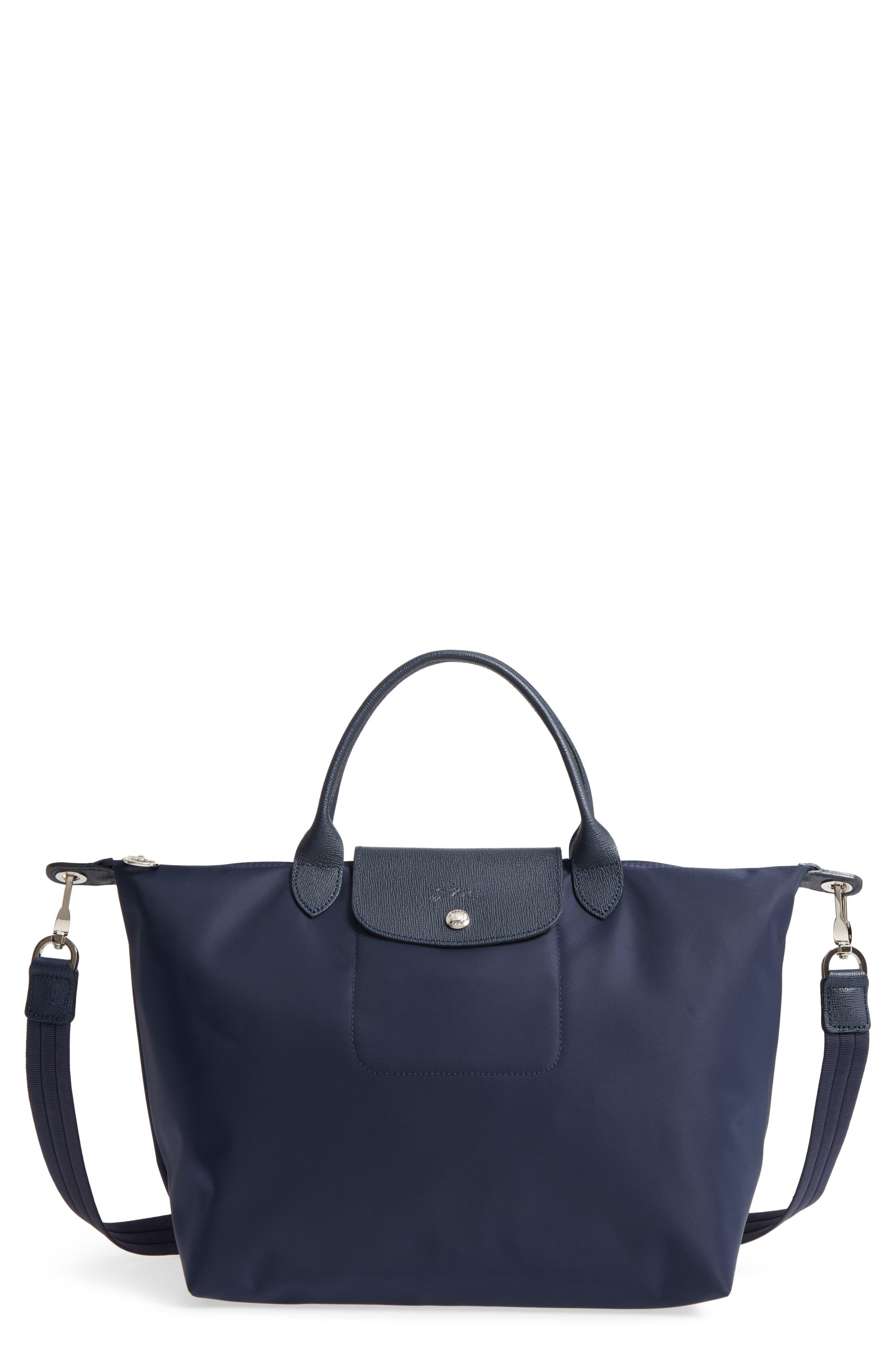 Longchamp Le Pliage Neo Small Nylon Short Handle Tote in Blue